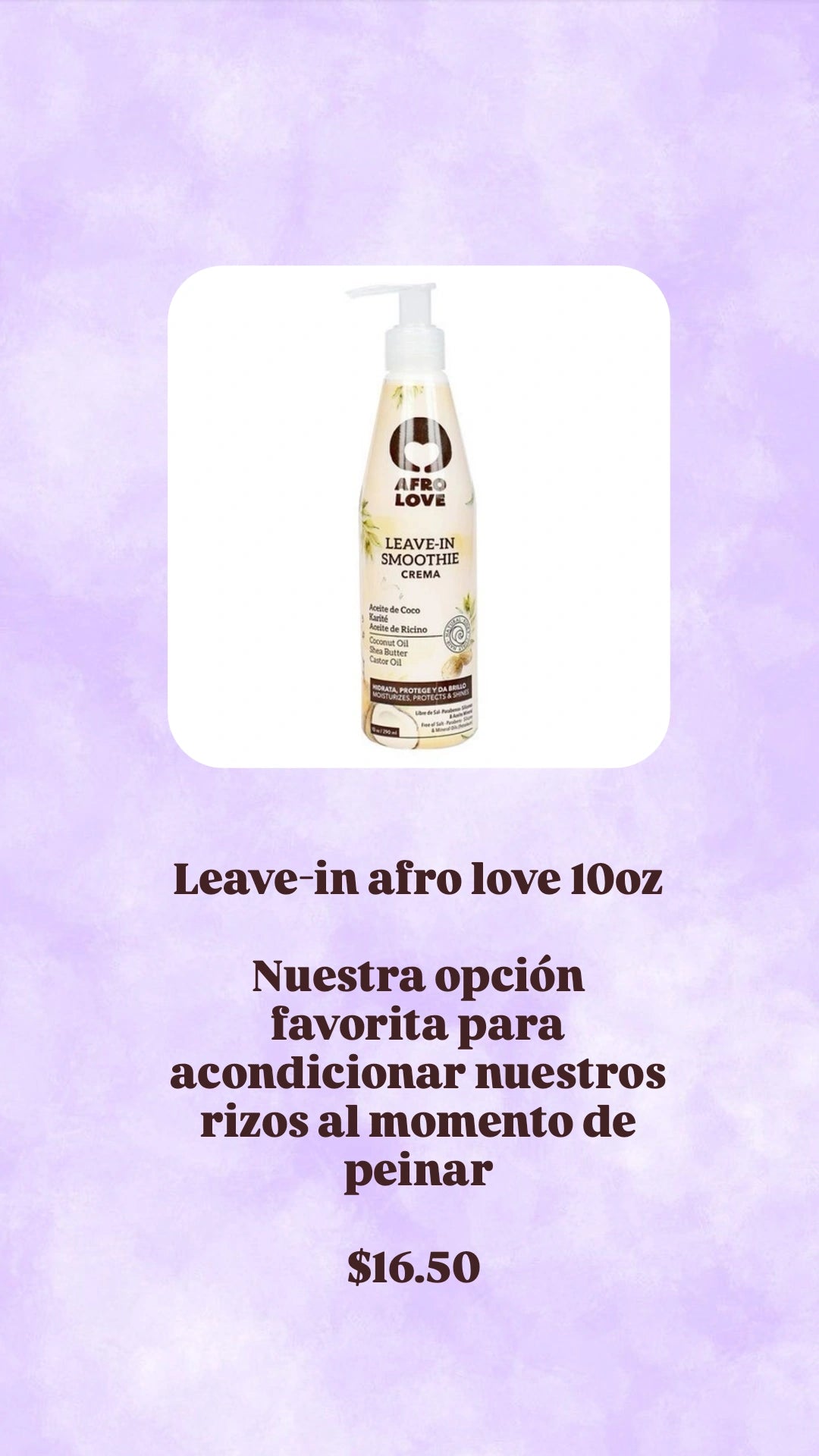 Afro Love – Leave-In Smoothie (Crema Sin Enjuague)