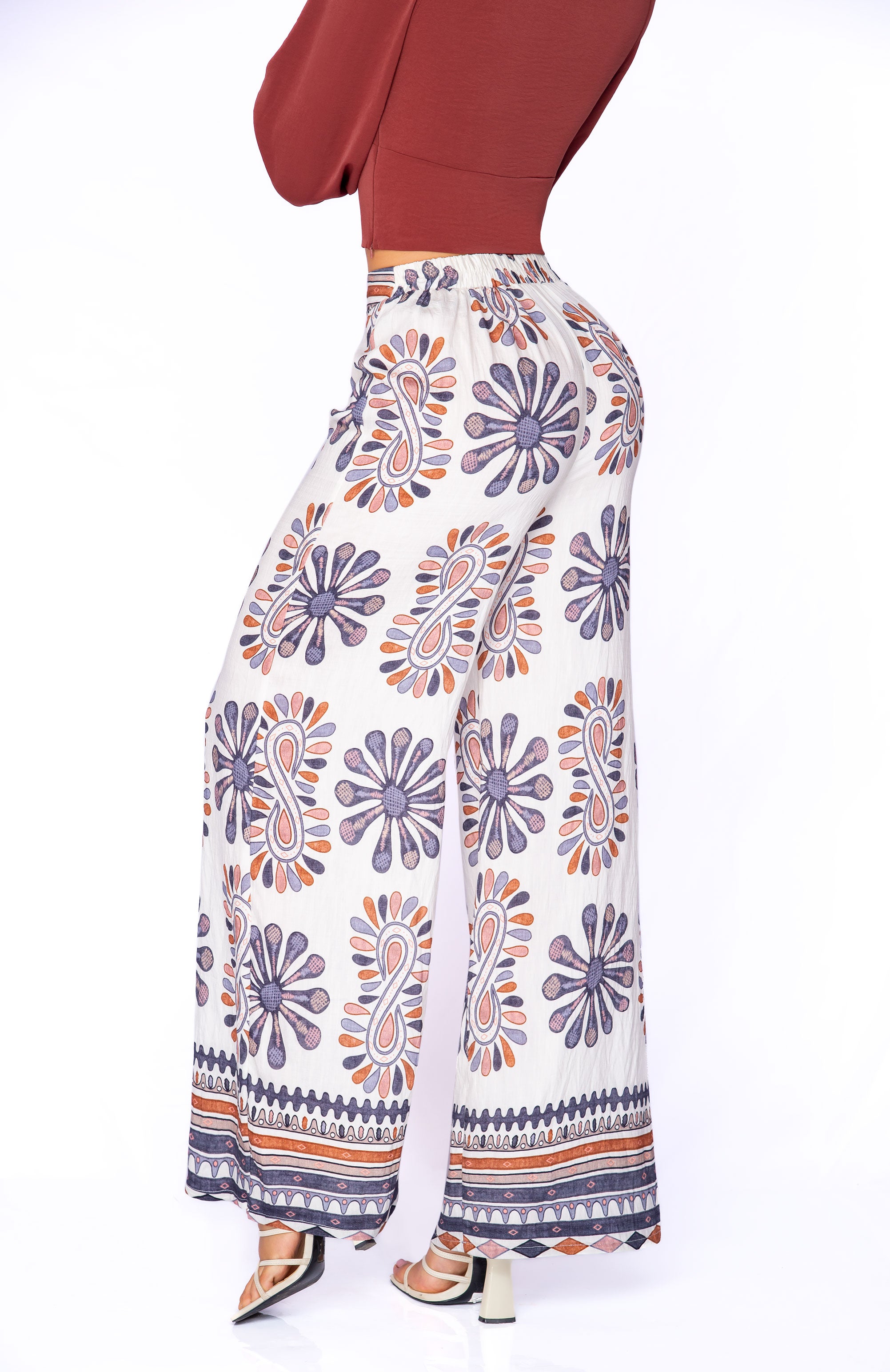 Pantalón Palazzo Estampado Boho Chic