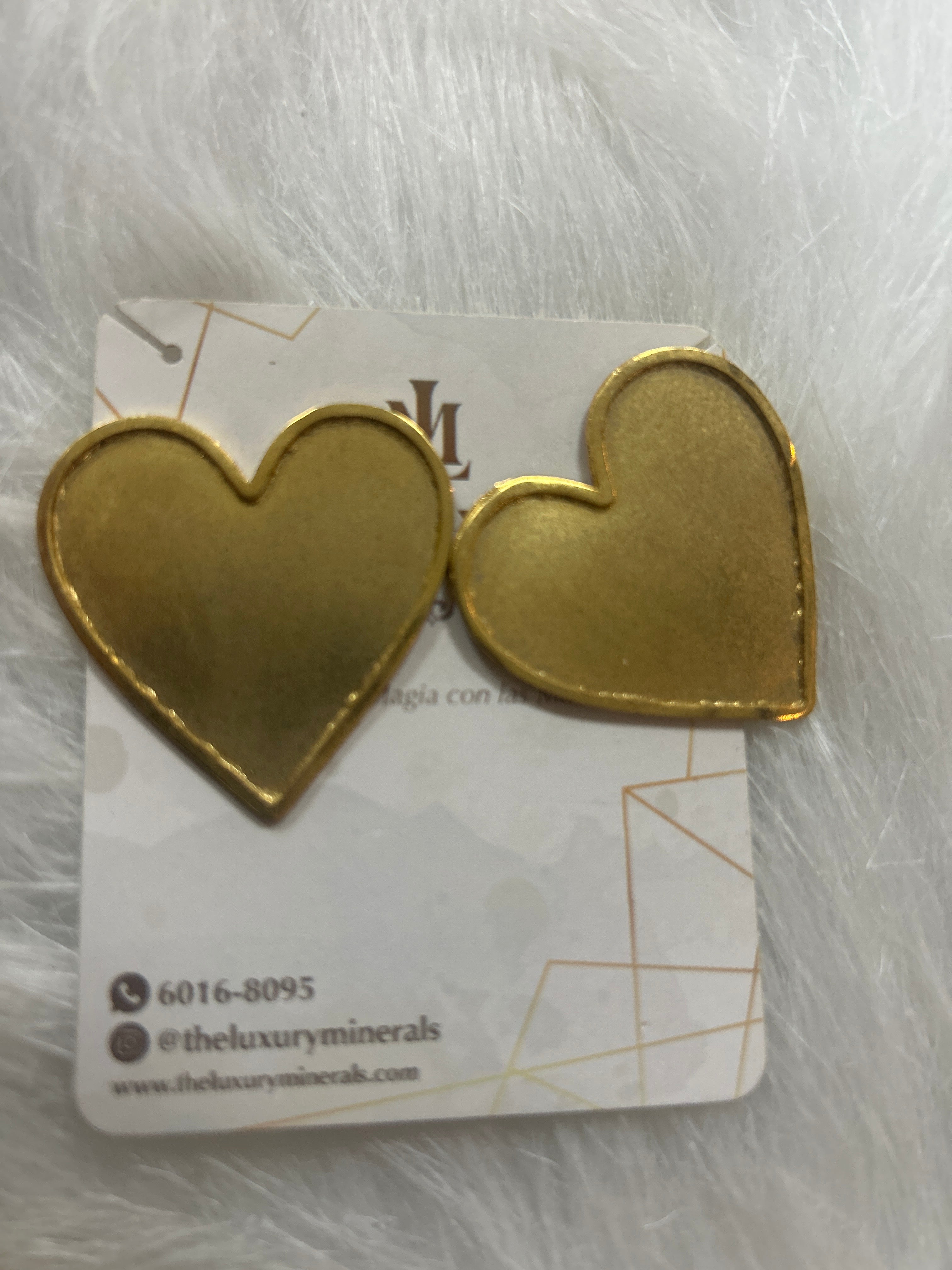 Aretes Corazón Dorado XL