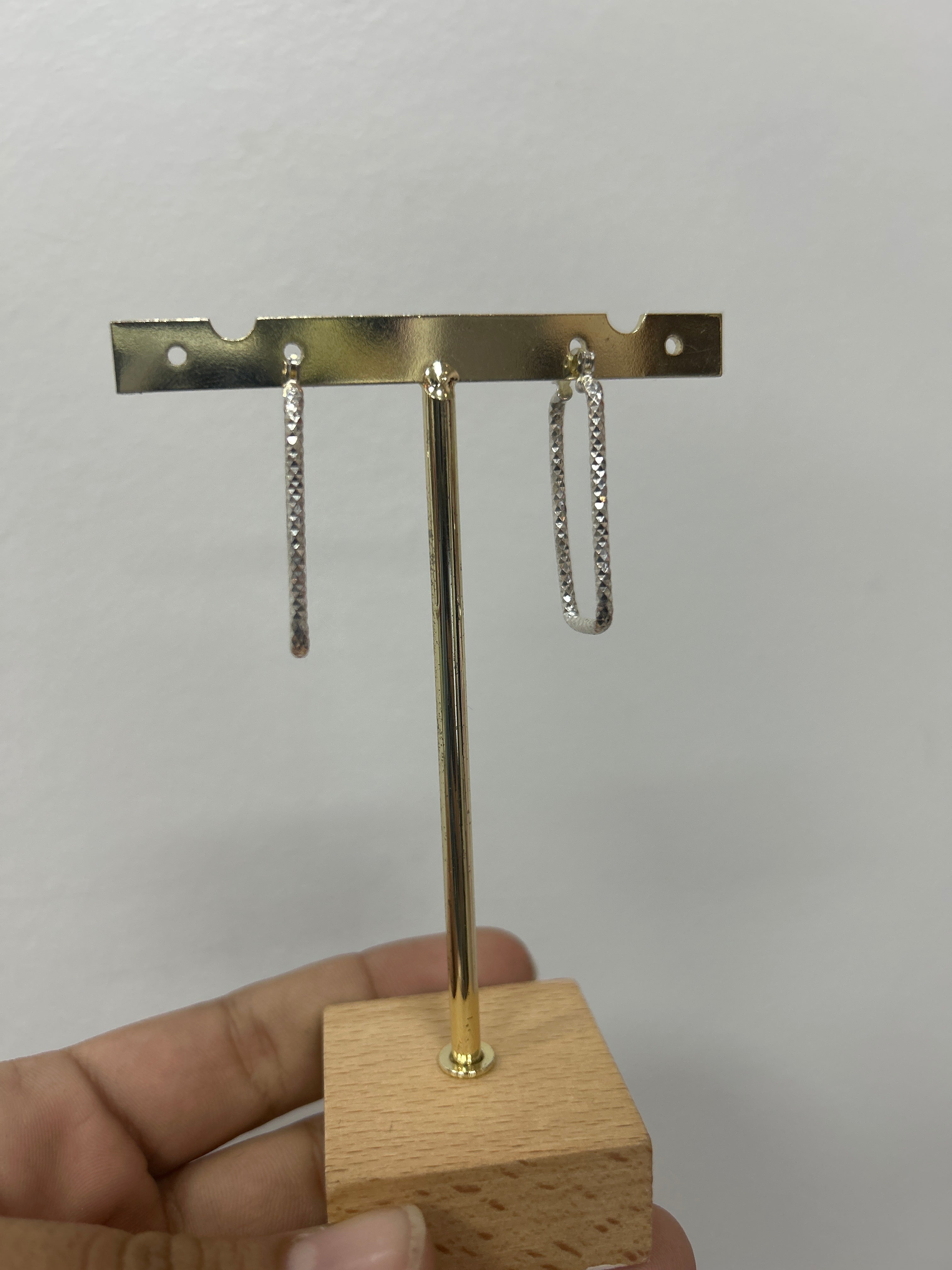 Aretes Argolla Elongada Silver