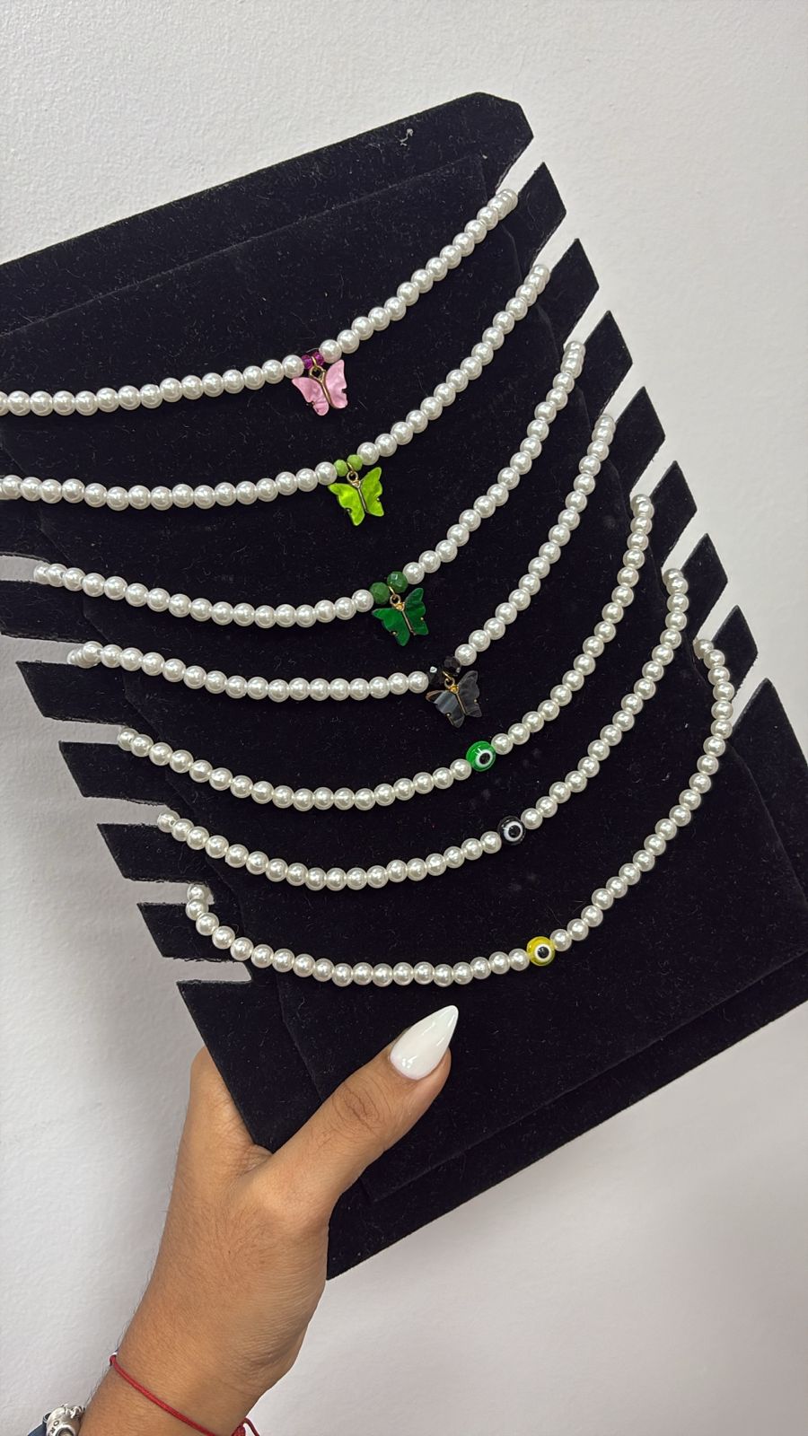 Collar Perlas Charm Protect & Mariposa