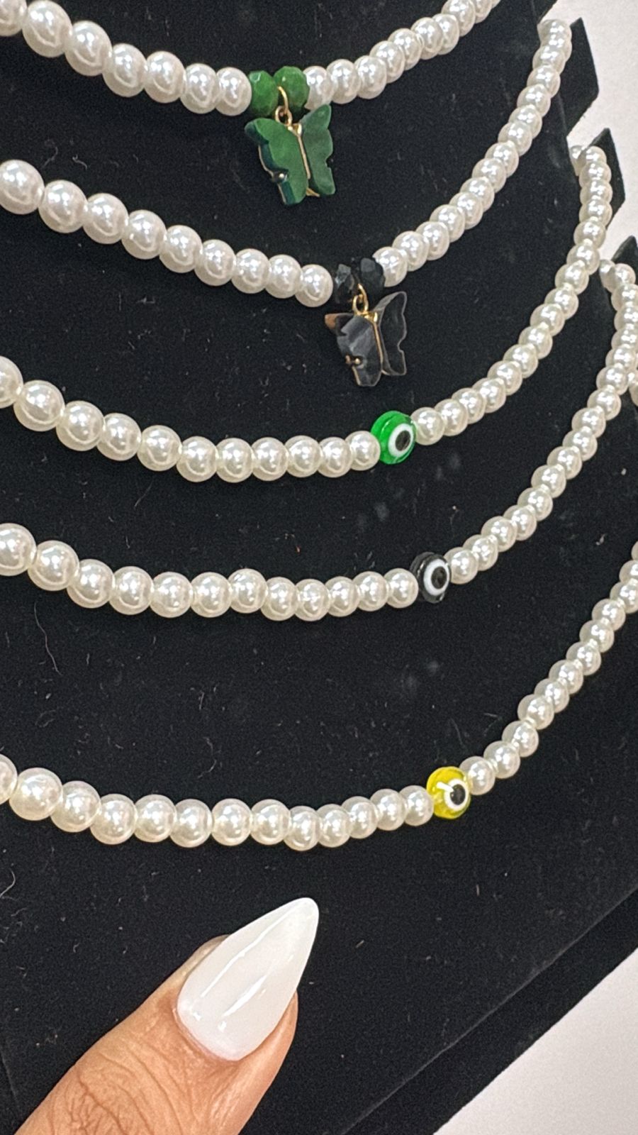 Collar Perlas Charm Protect & Mariposa