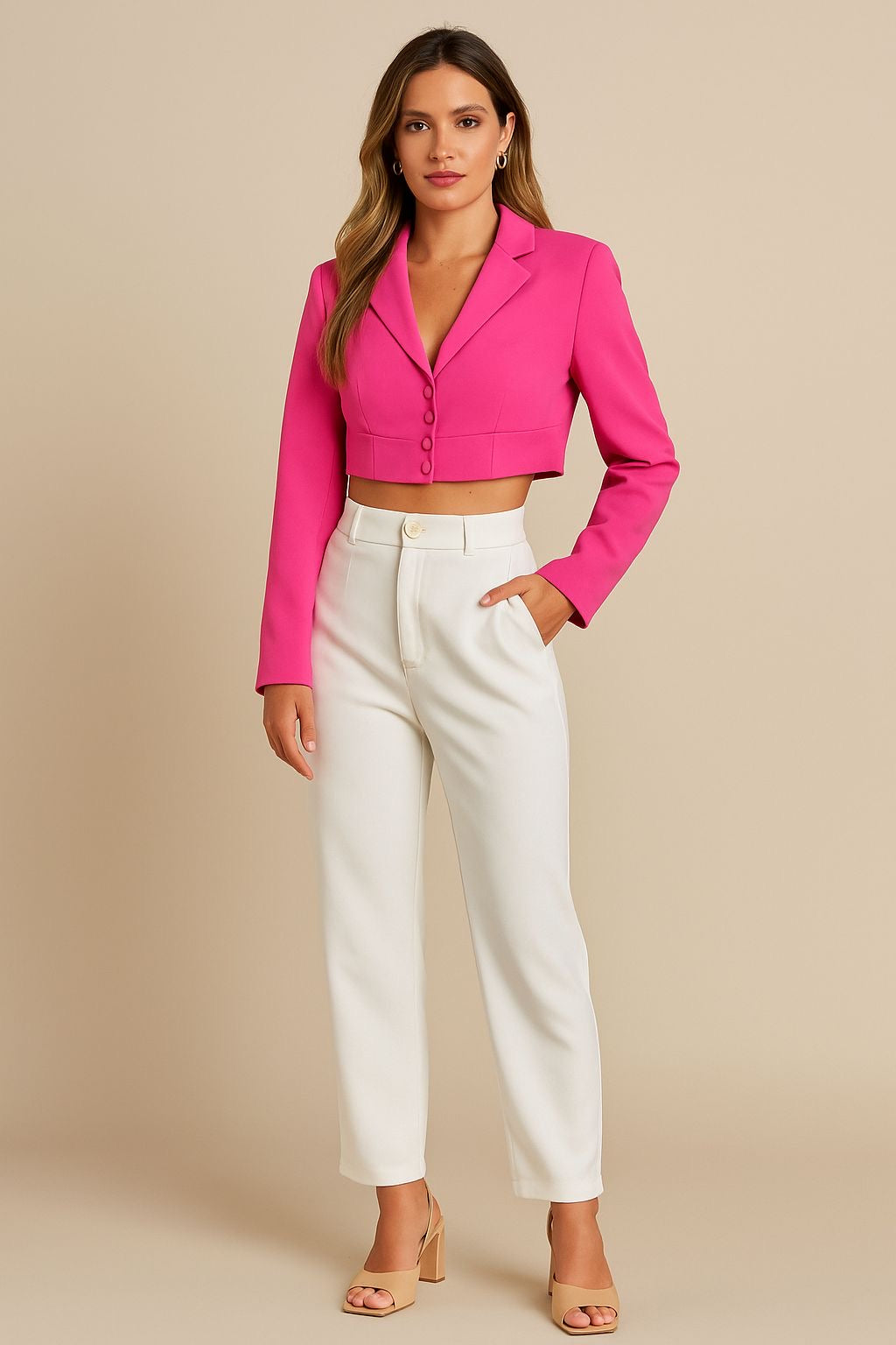 Blazer Cropped Power Pink