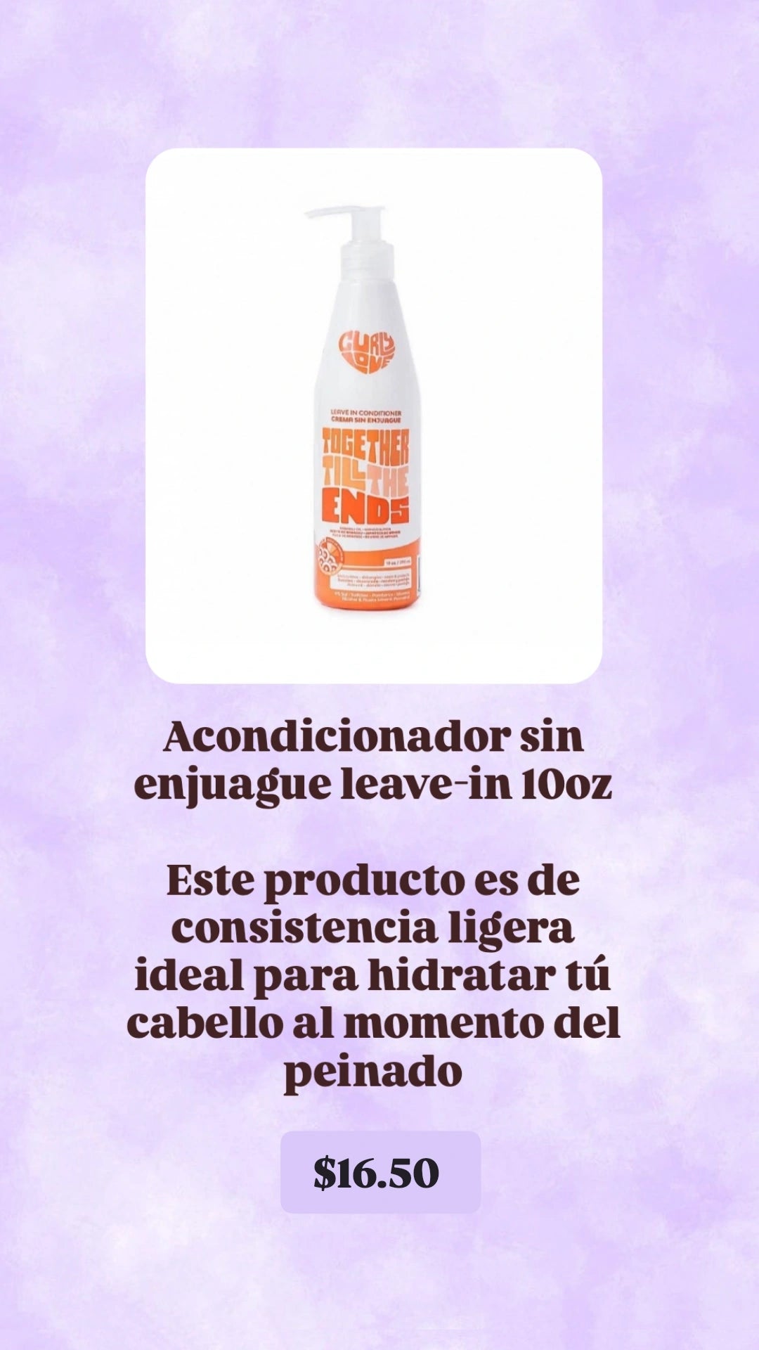 Curly Love – Leave-In Conditioner “Together Til The Ends”