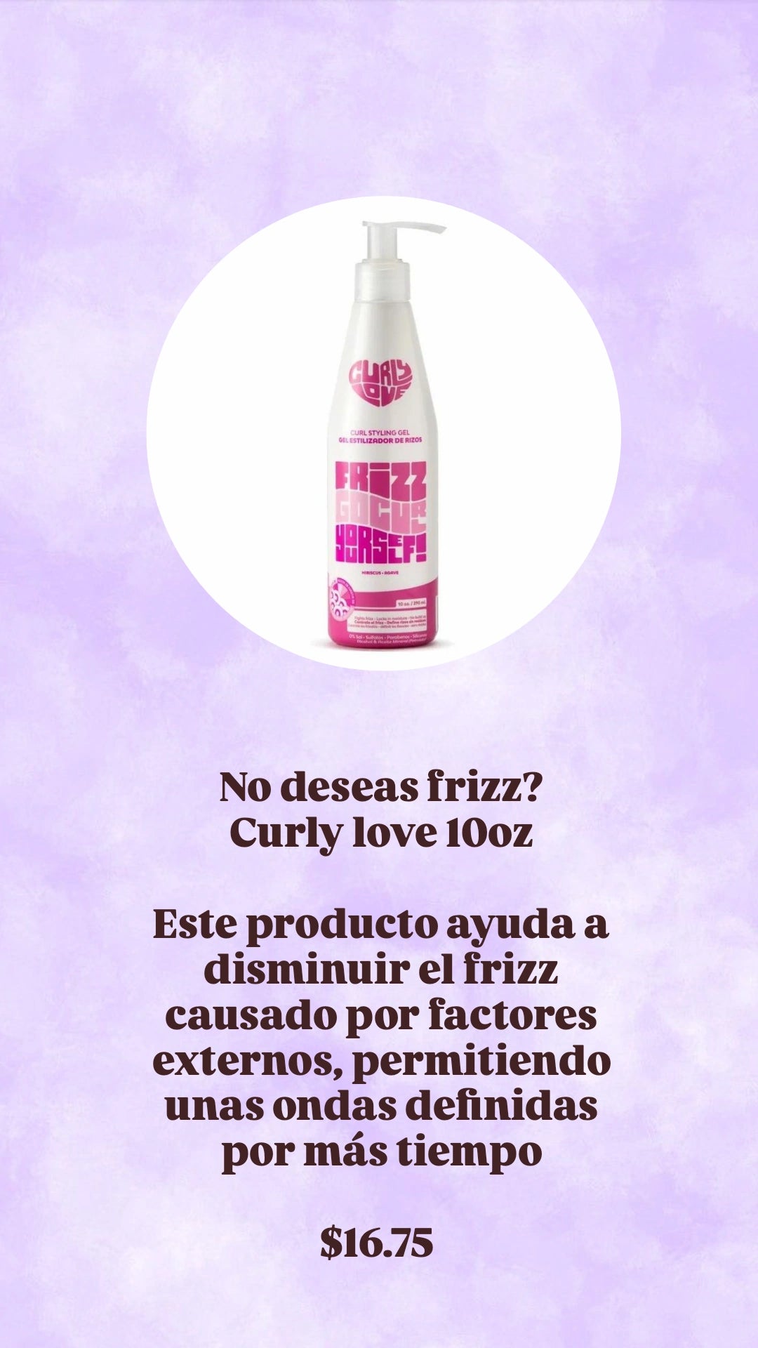 Curl Love – Curl Styling Gel (Gel Estilizador de Rizos)