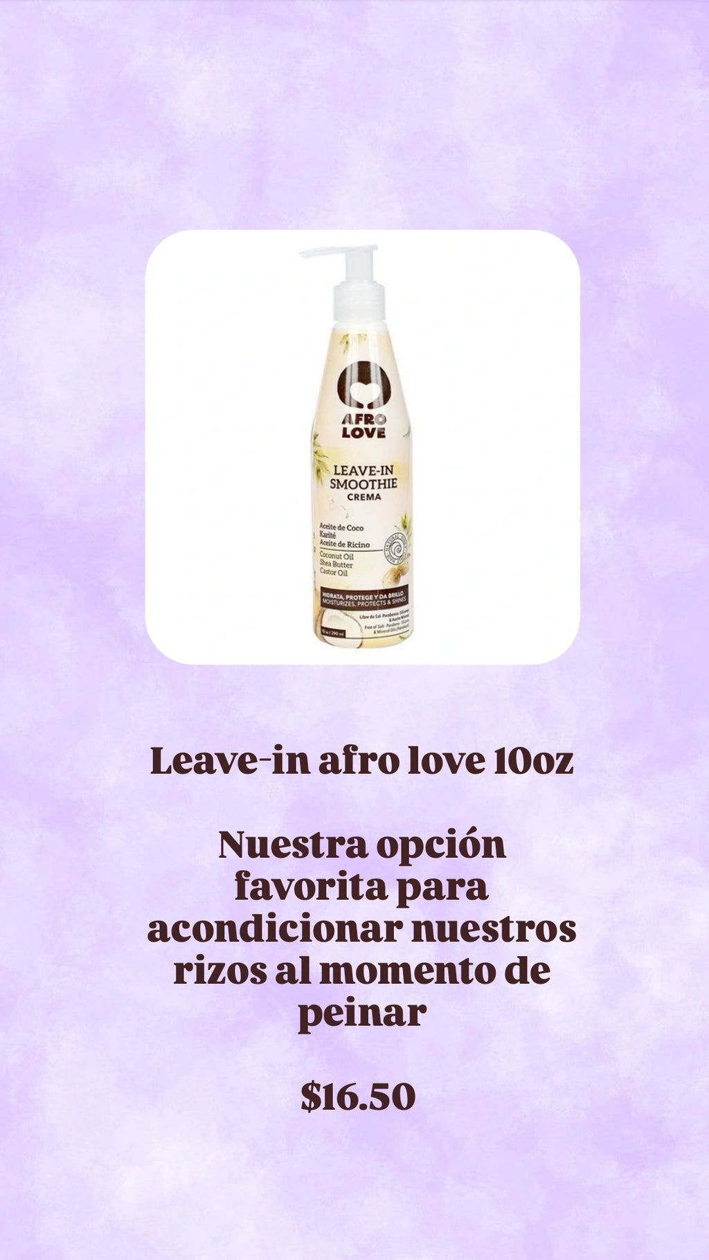 Afro Love – Leave-In Smoothie (Crema Sin Enjuague)