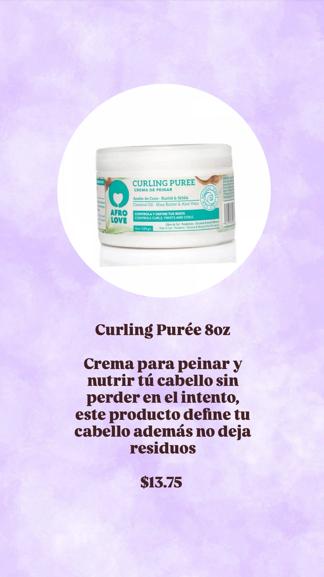 Afro Love Curling Purée – Crema de Peinar