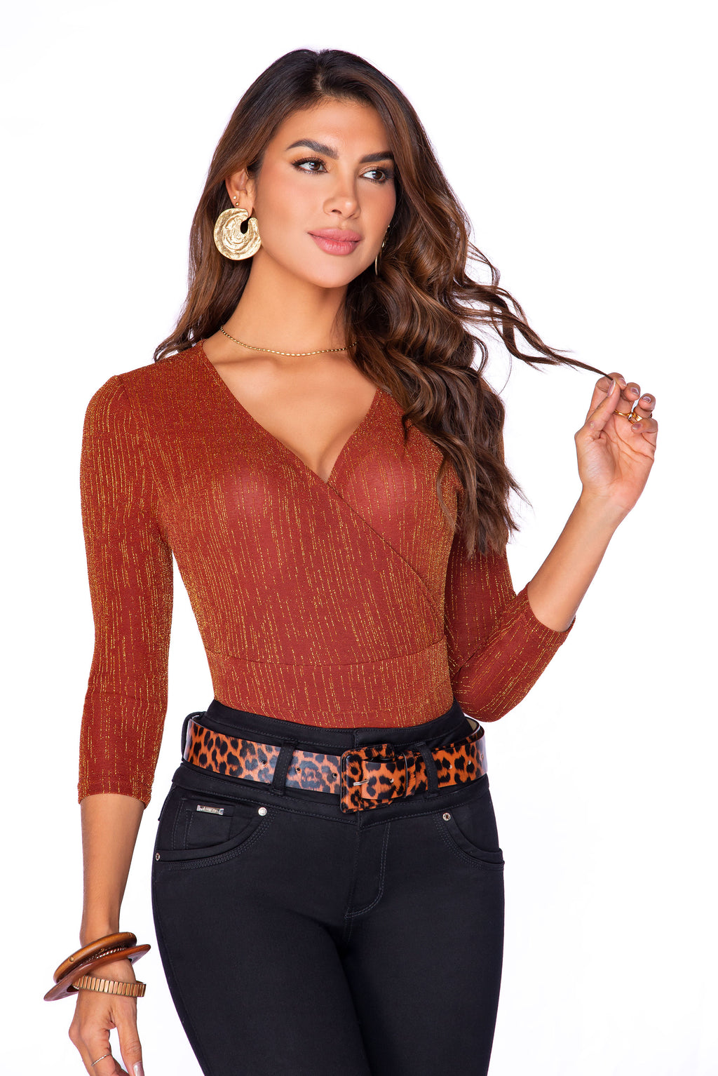 Blusa Brillo Cobrizo