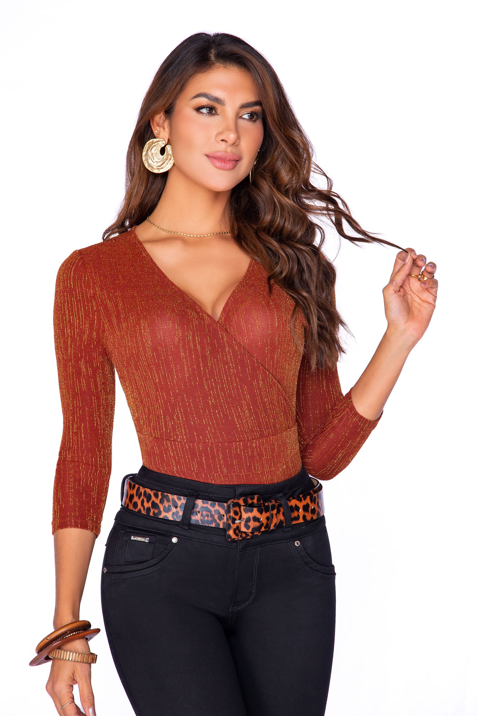 Blusa Brillo Cobrizo