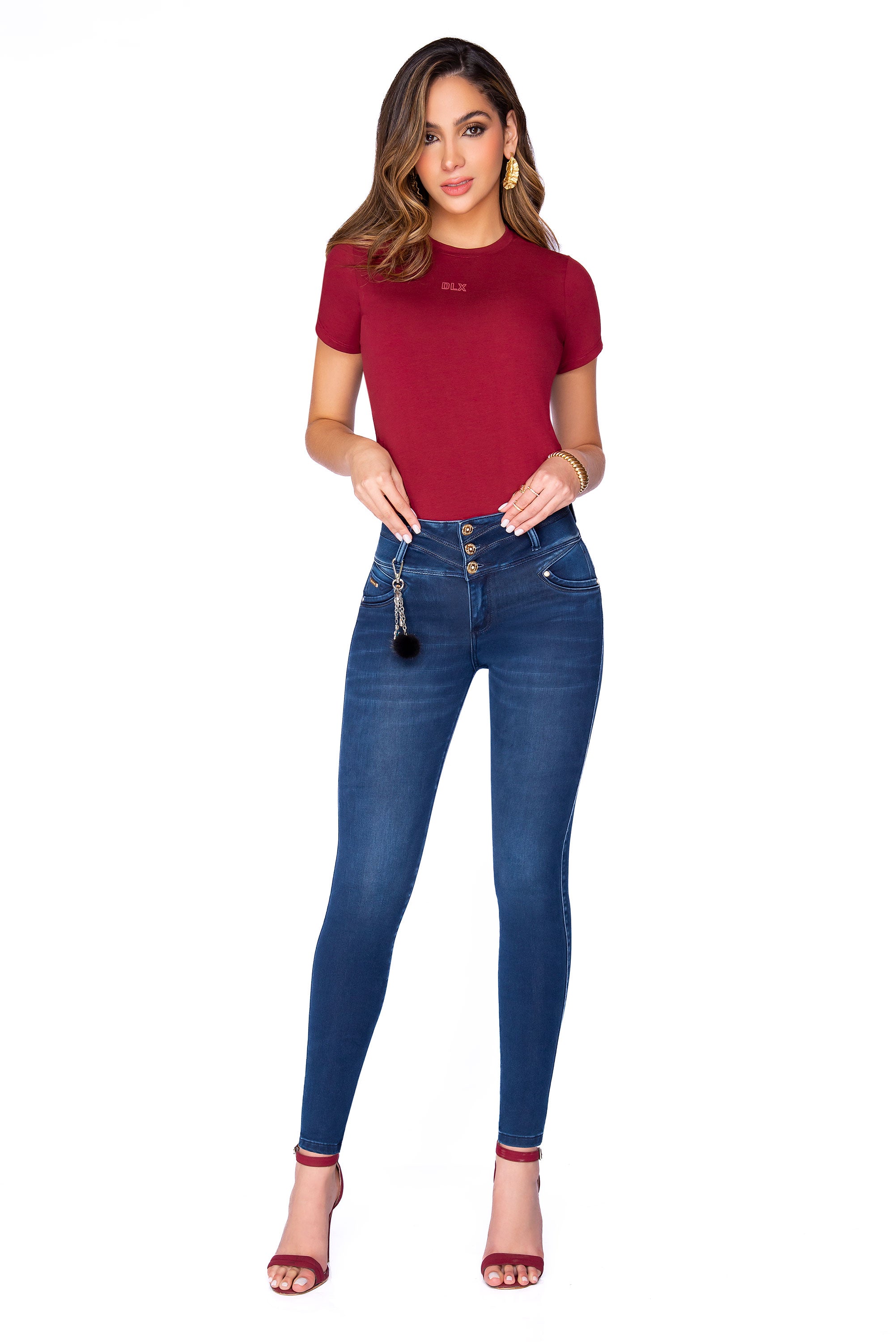 Dark Blue Skinny Jean 3 Botones