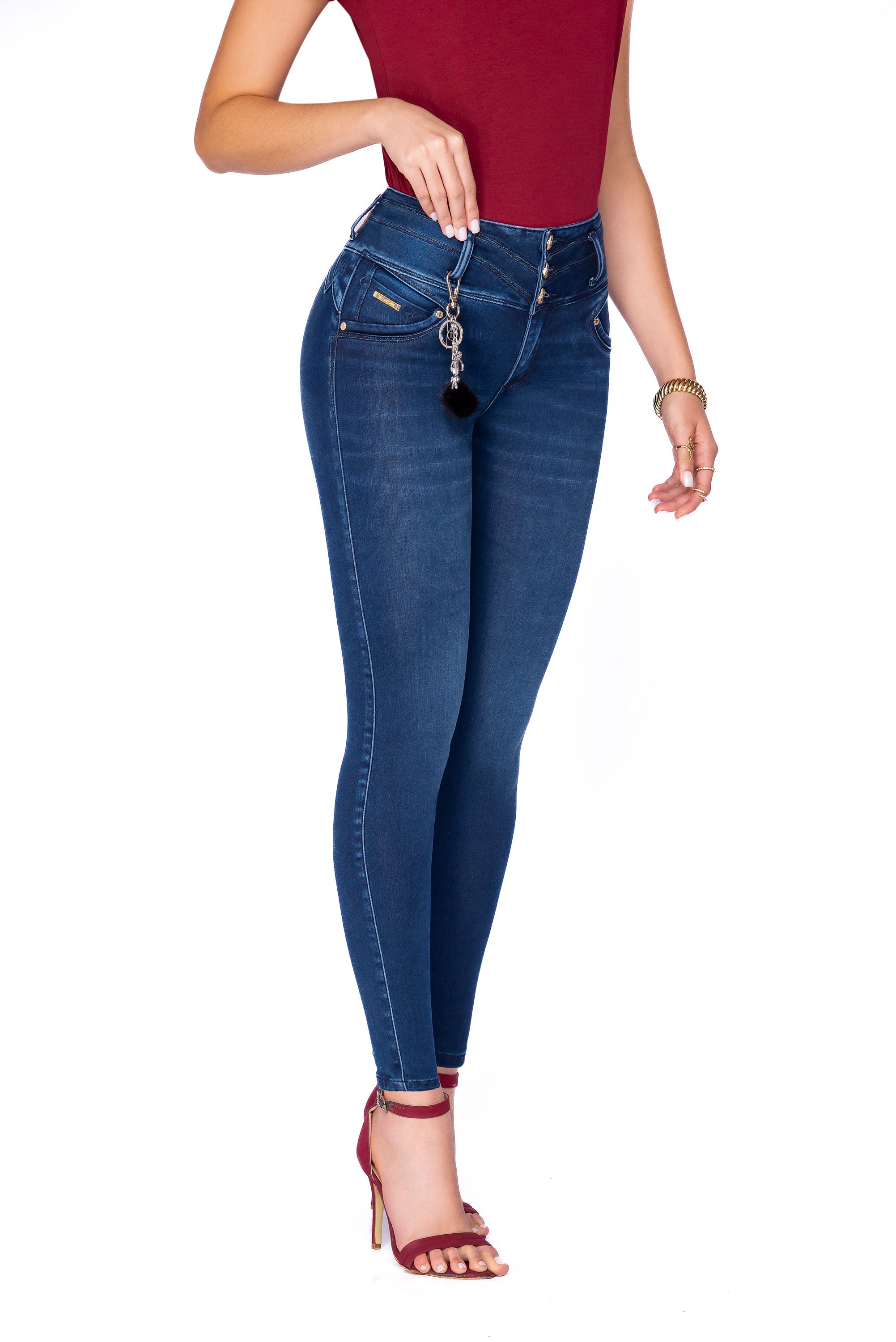 Dark Blue Skinny Jean 3 Botones