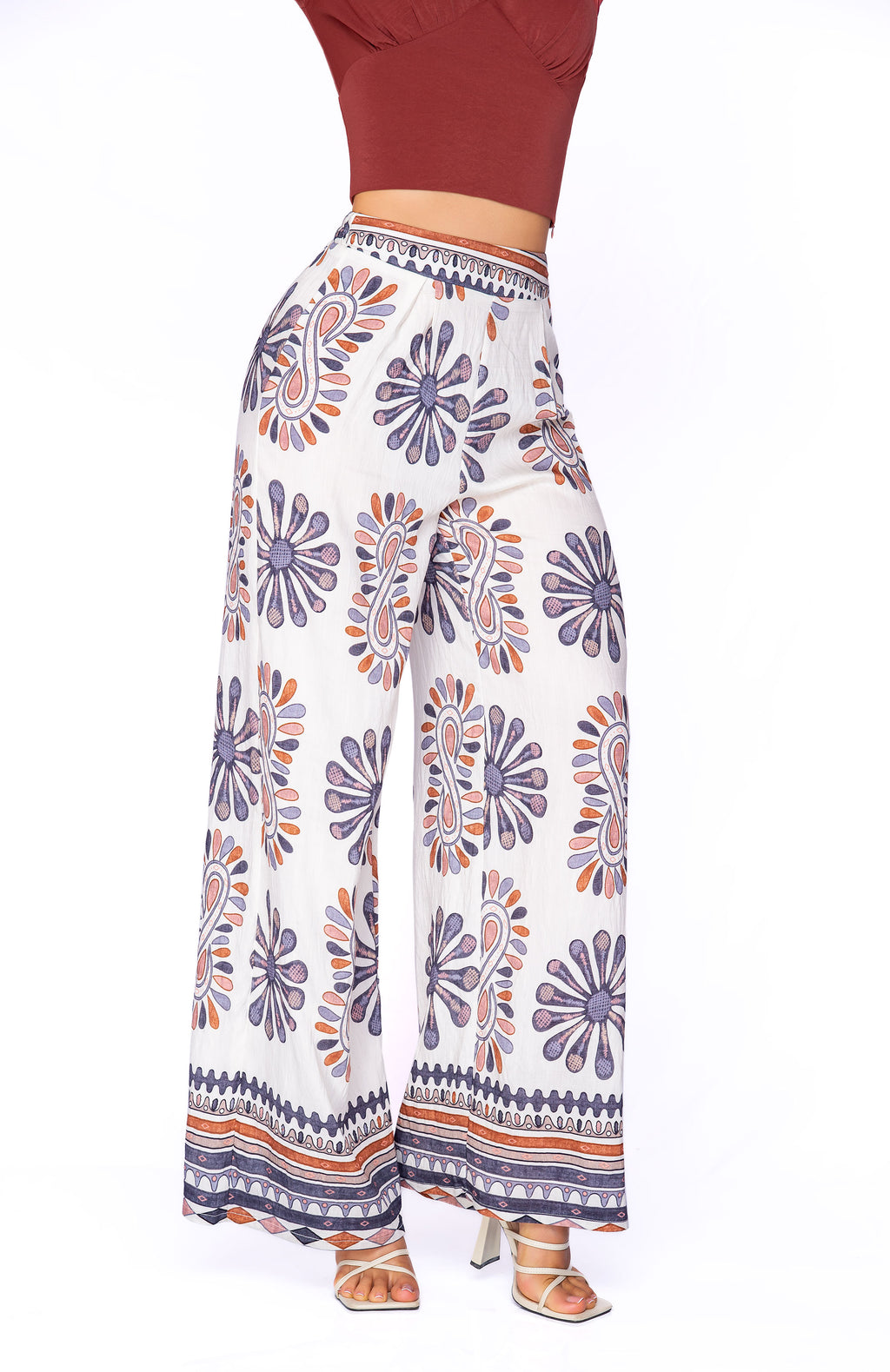 Pantalón Palazzo Estampado Boho Chic