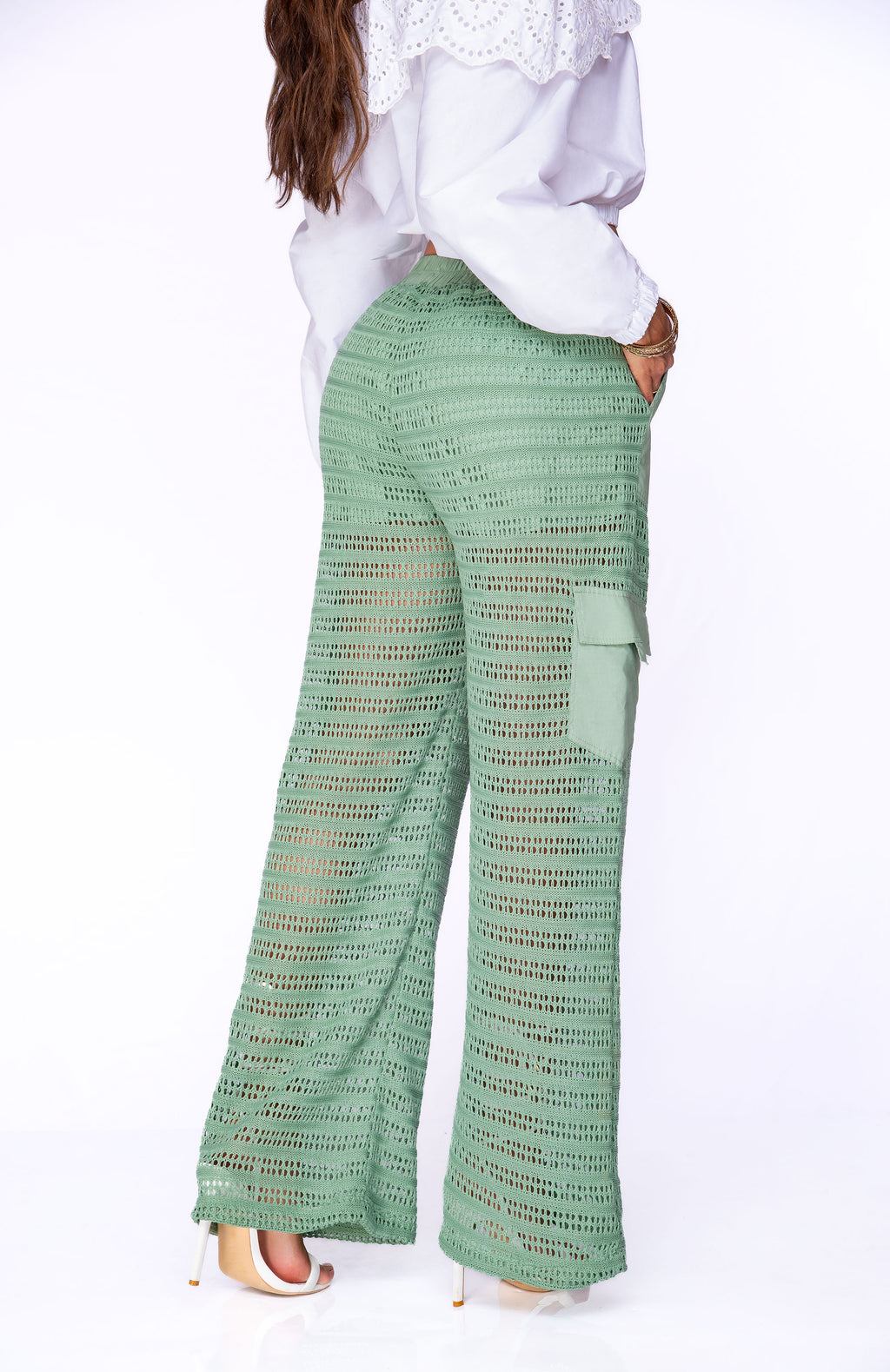 Pantalón Verde Calado Cargo