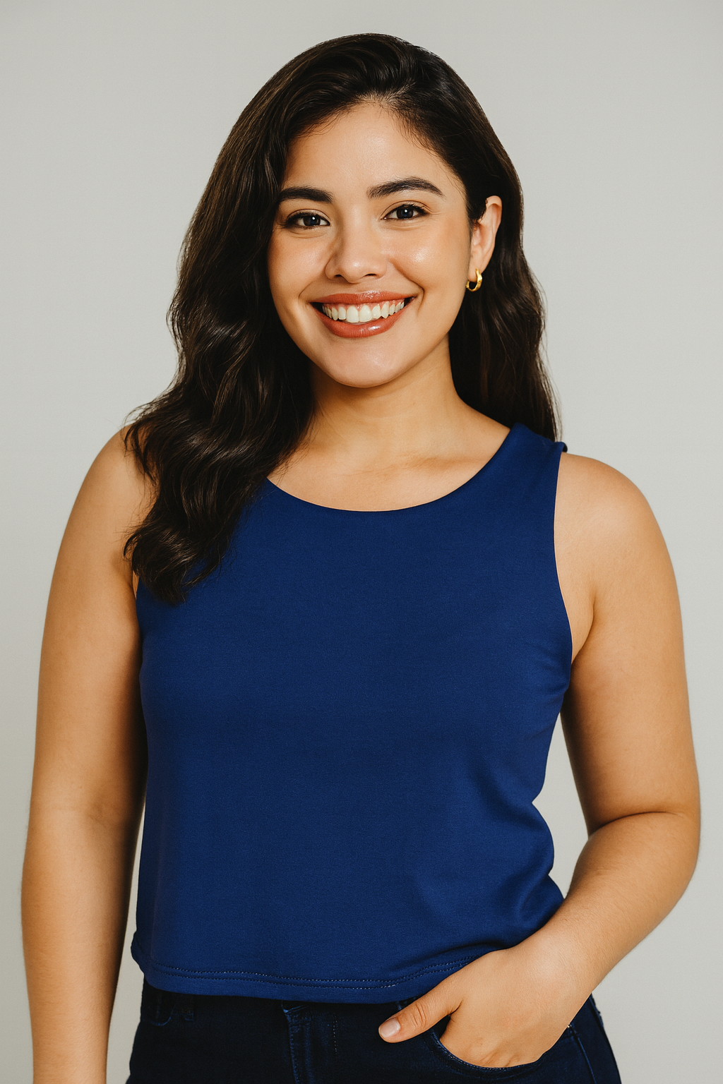 Crop Top Básico Doble Tono