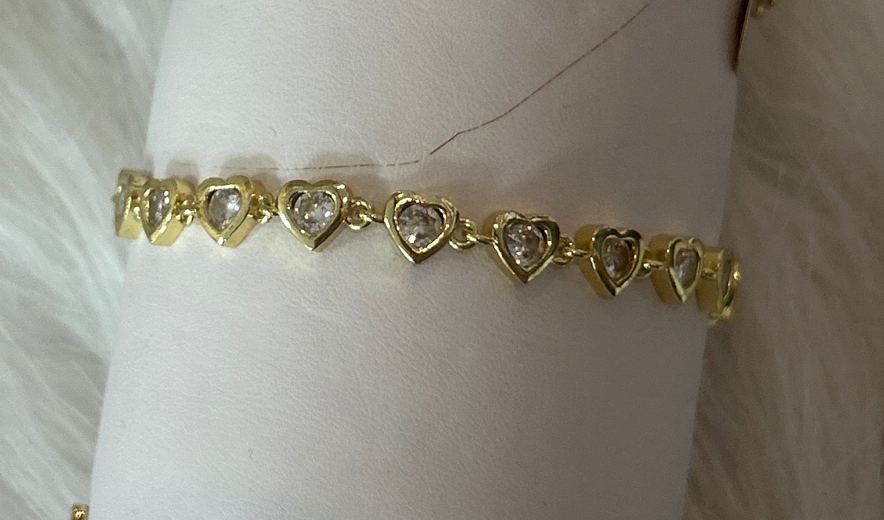 Pulsera Golden Hearts