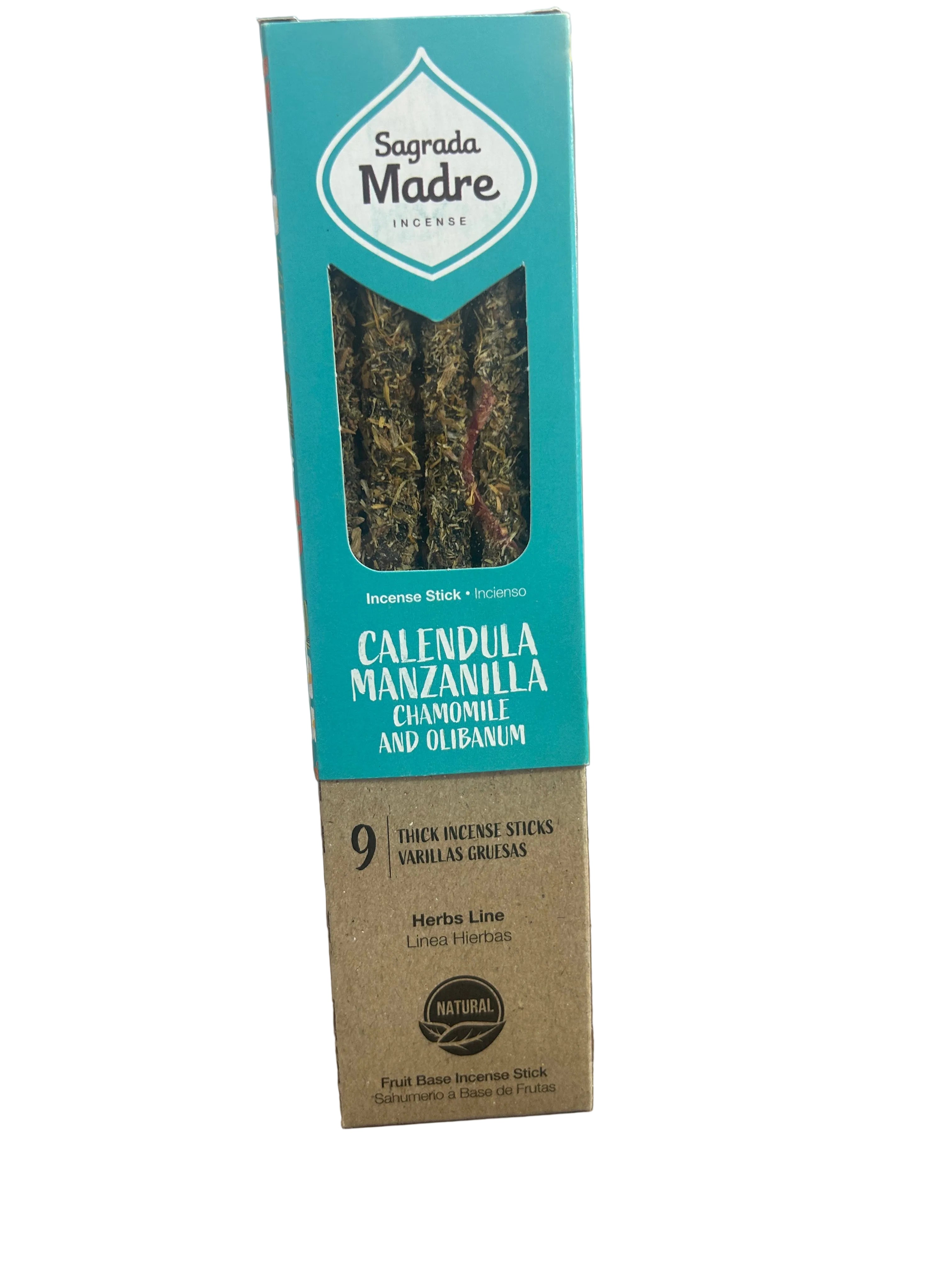 INCIENSO NATURAL X9 - CALÉNDULA, MANZANILLA Y OLÍBANO