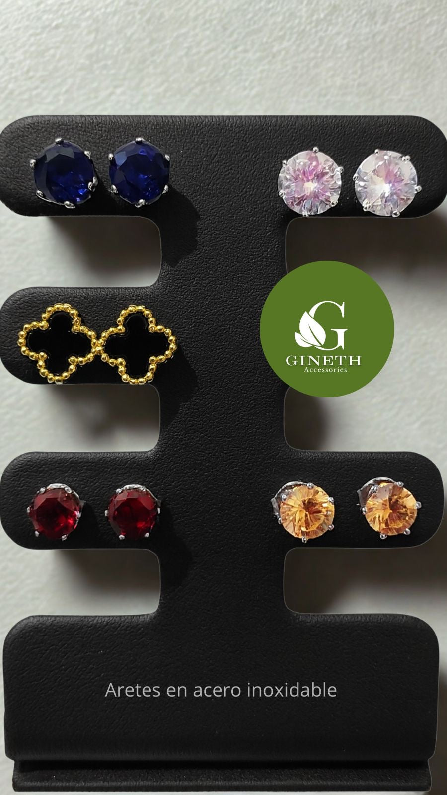 Set de Aretes en Acero Inoxidable