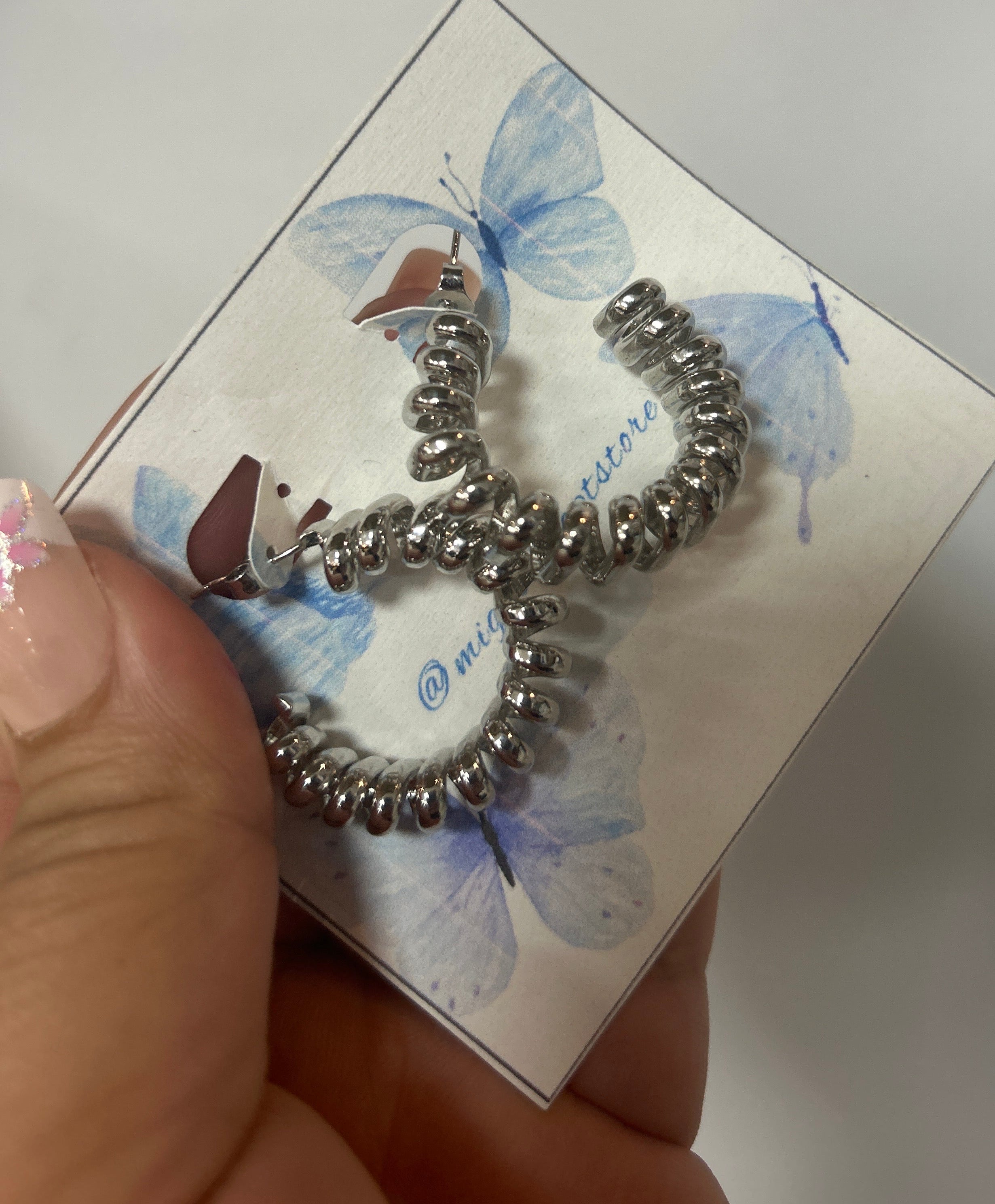 Aretes Aro Esfera Plata