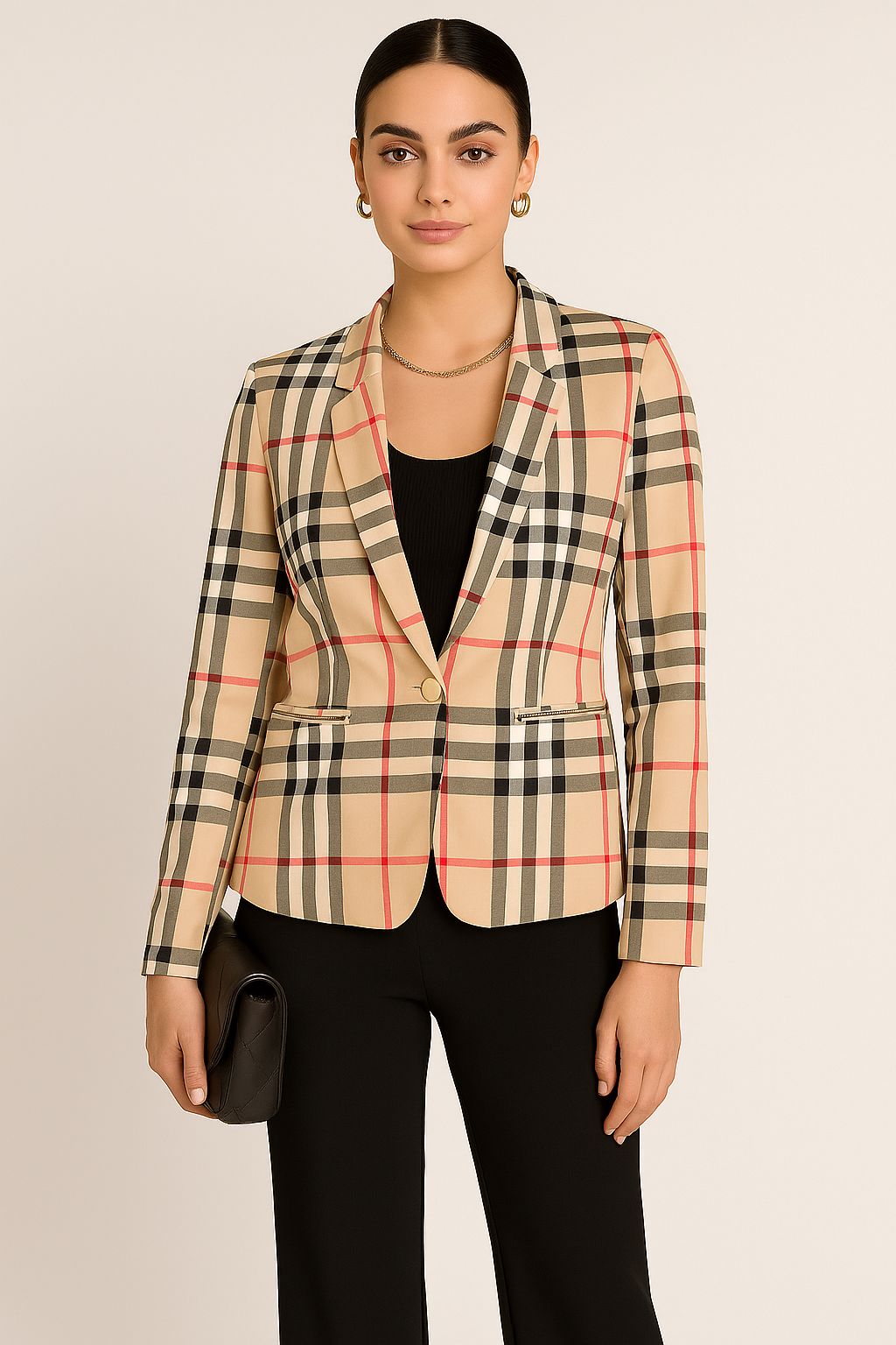 Blazer Tartan Beige