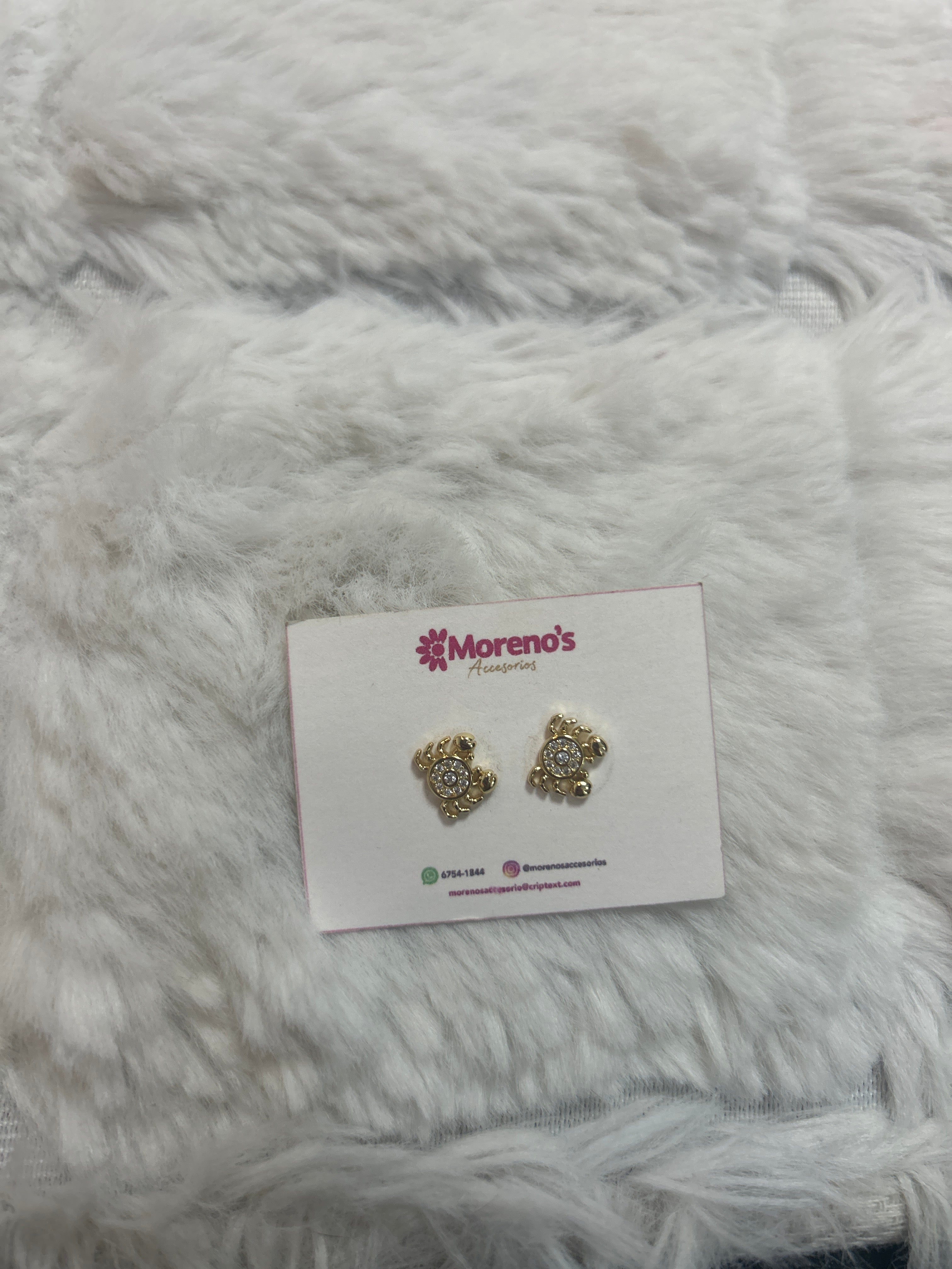 Aretes Cangrejitos Dorados
