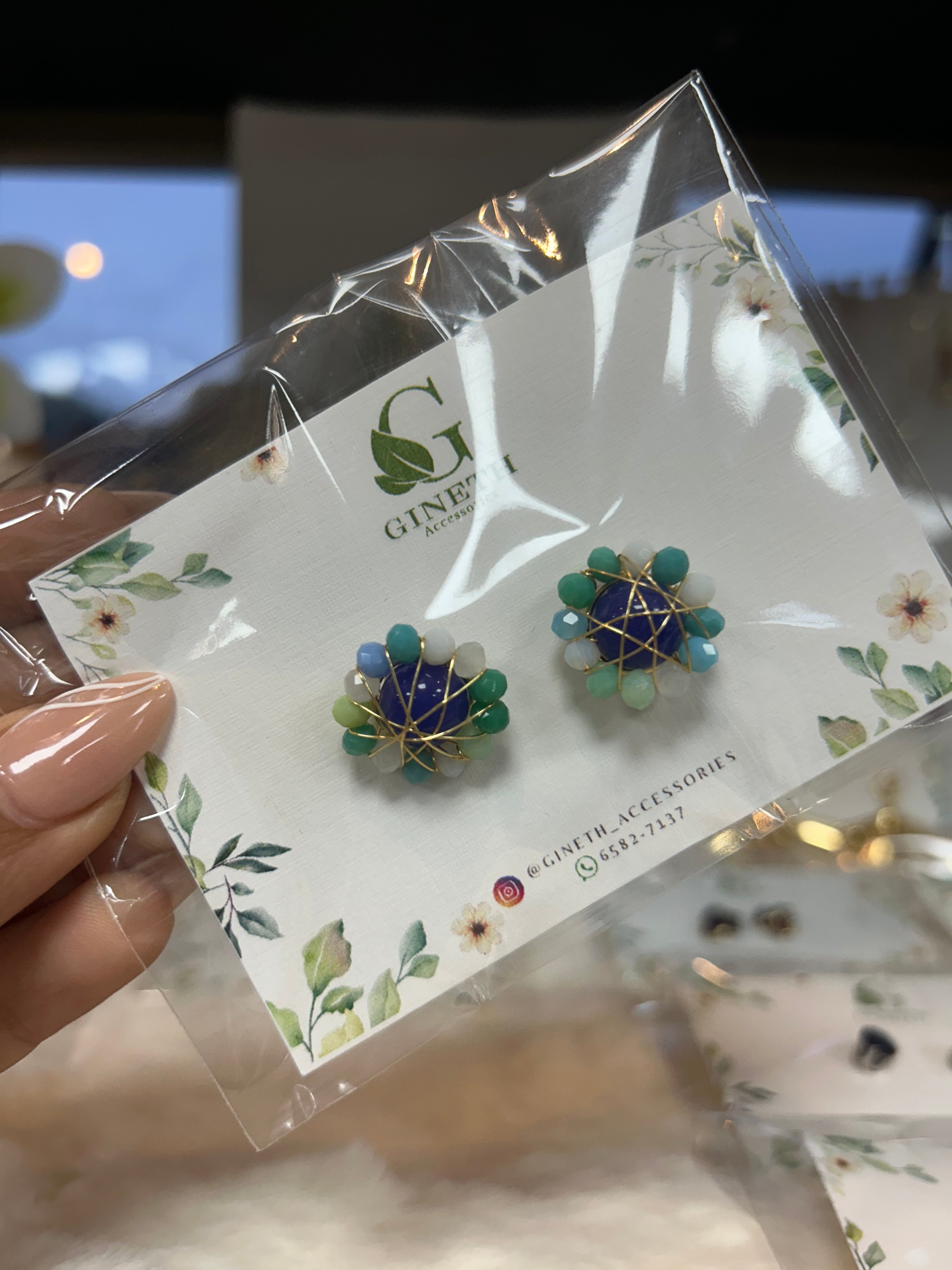 Aretes de Perla Azul