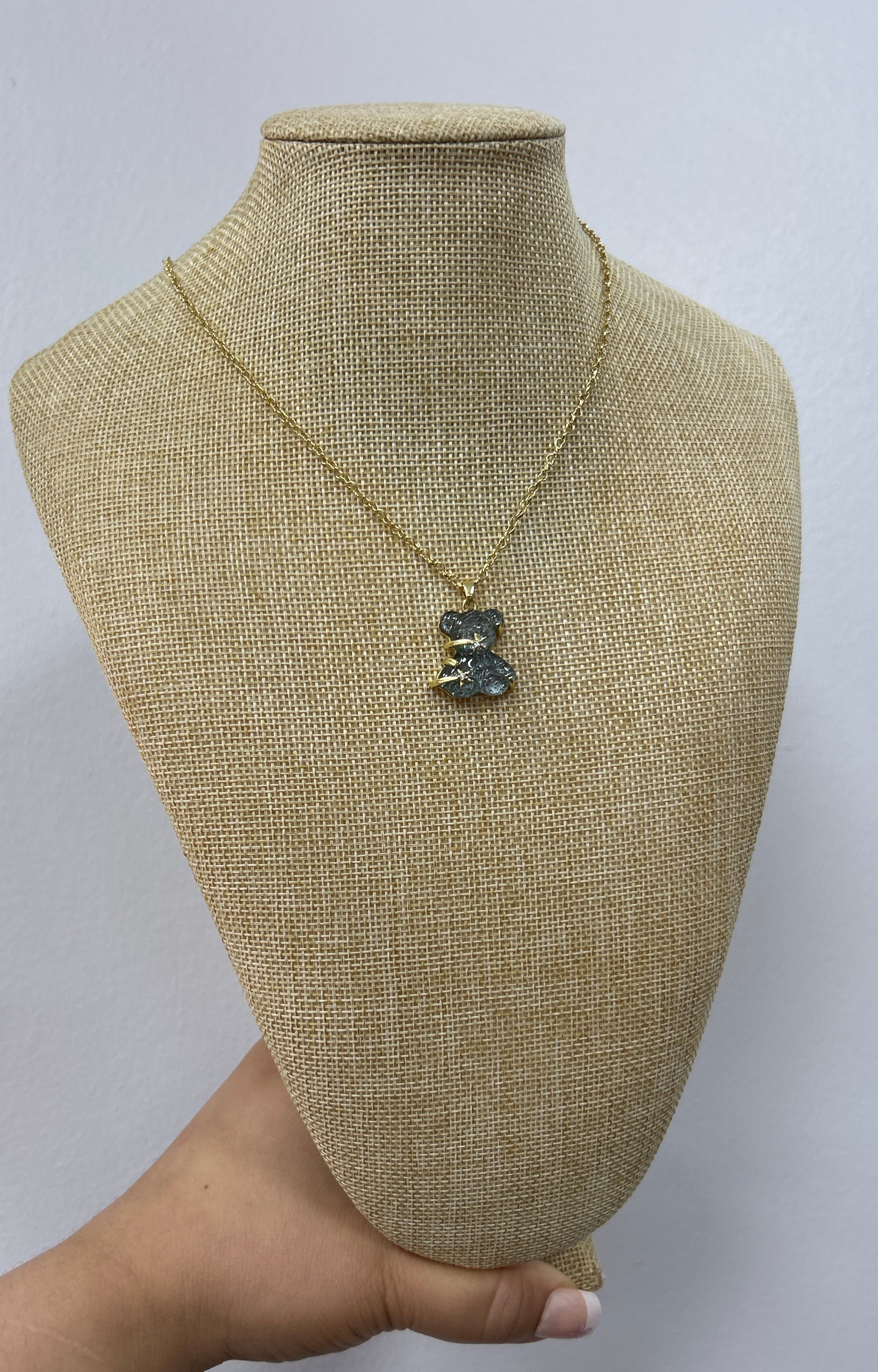 Collar Blue Teddy Charm