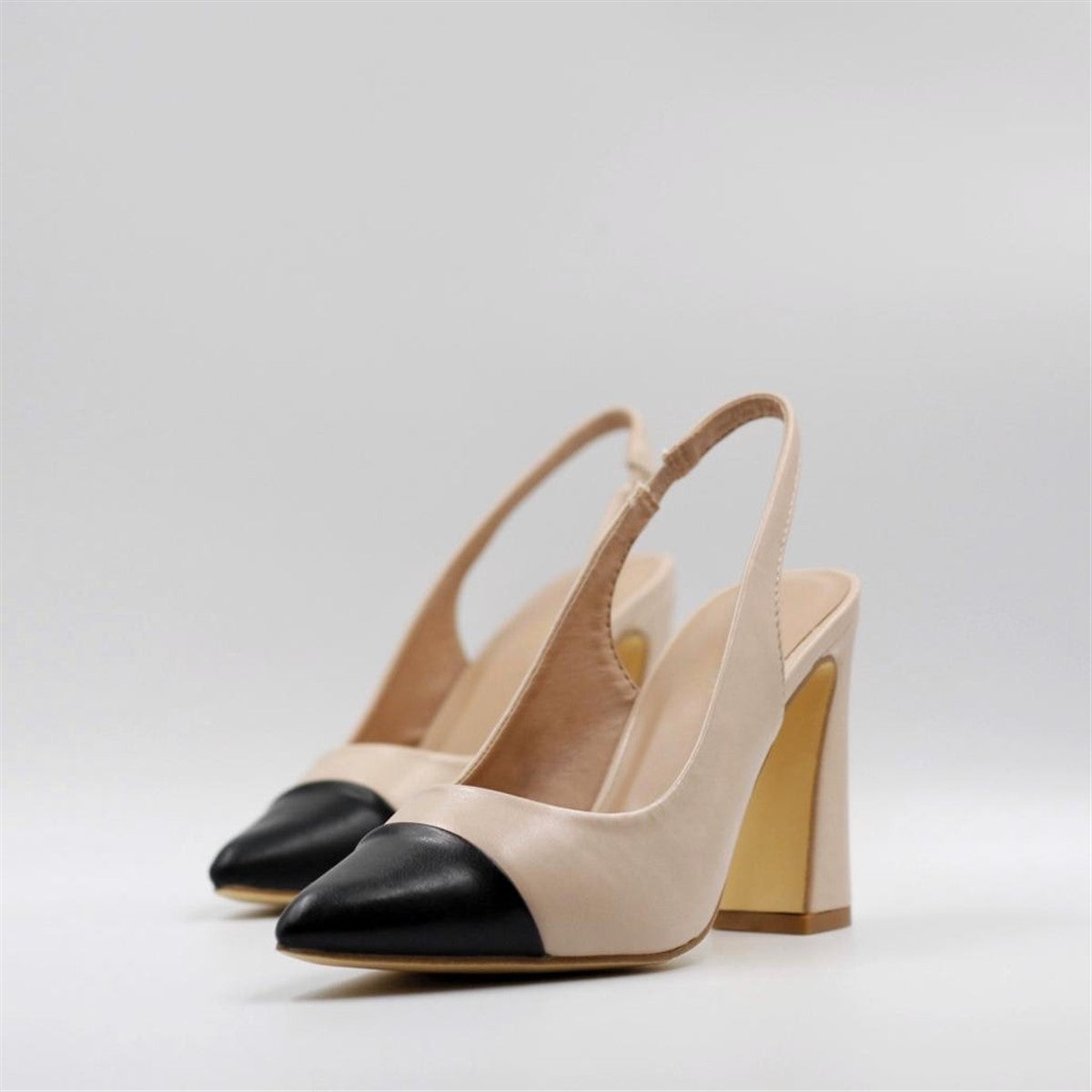 Slingback Bicolor Tacón Alto