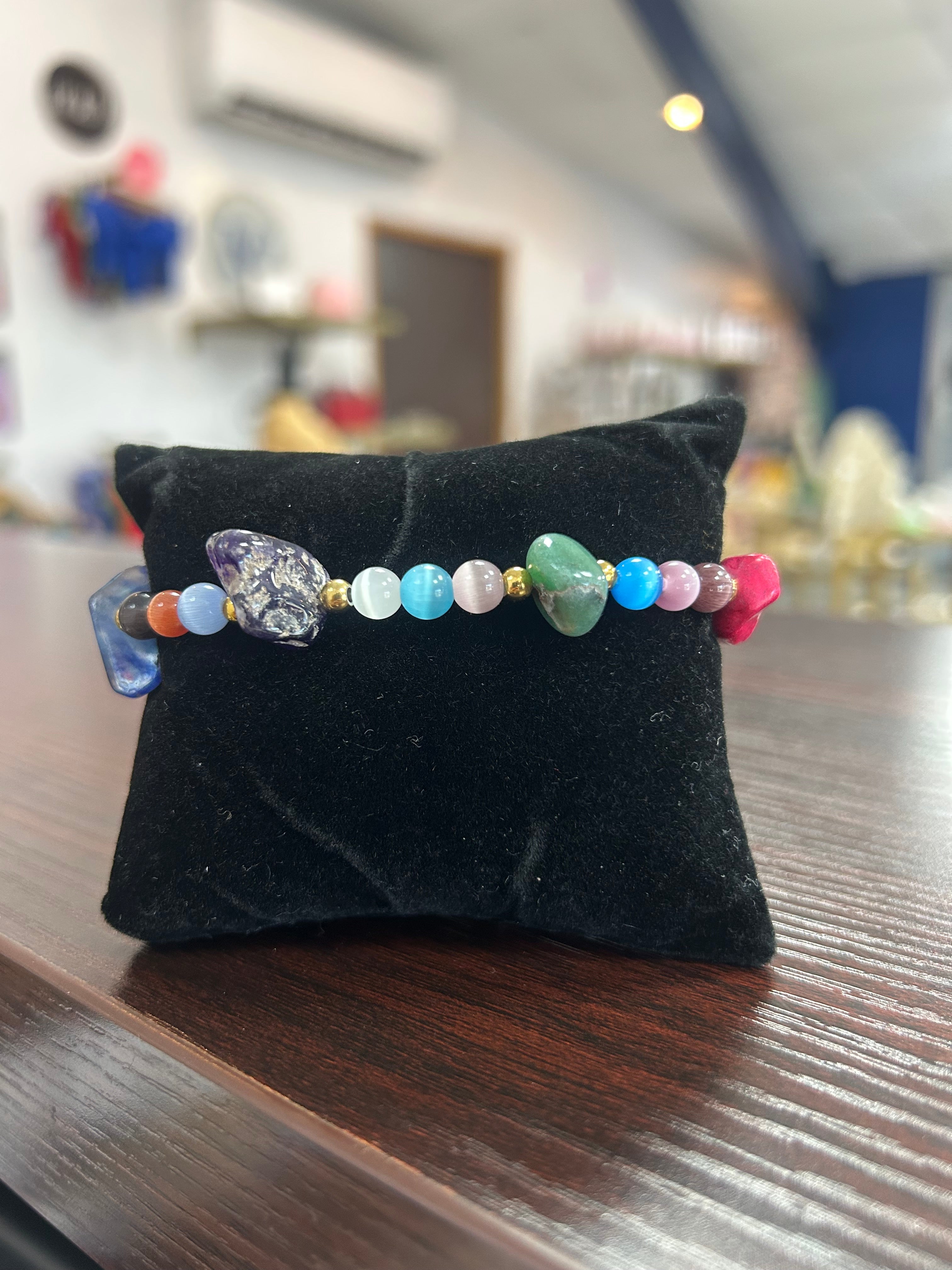 Pulsera de Cristales de Colores