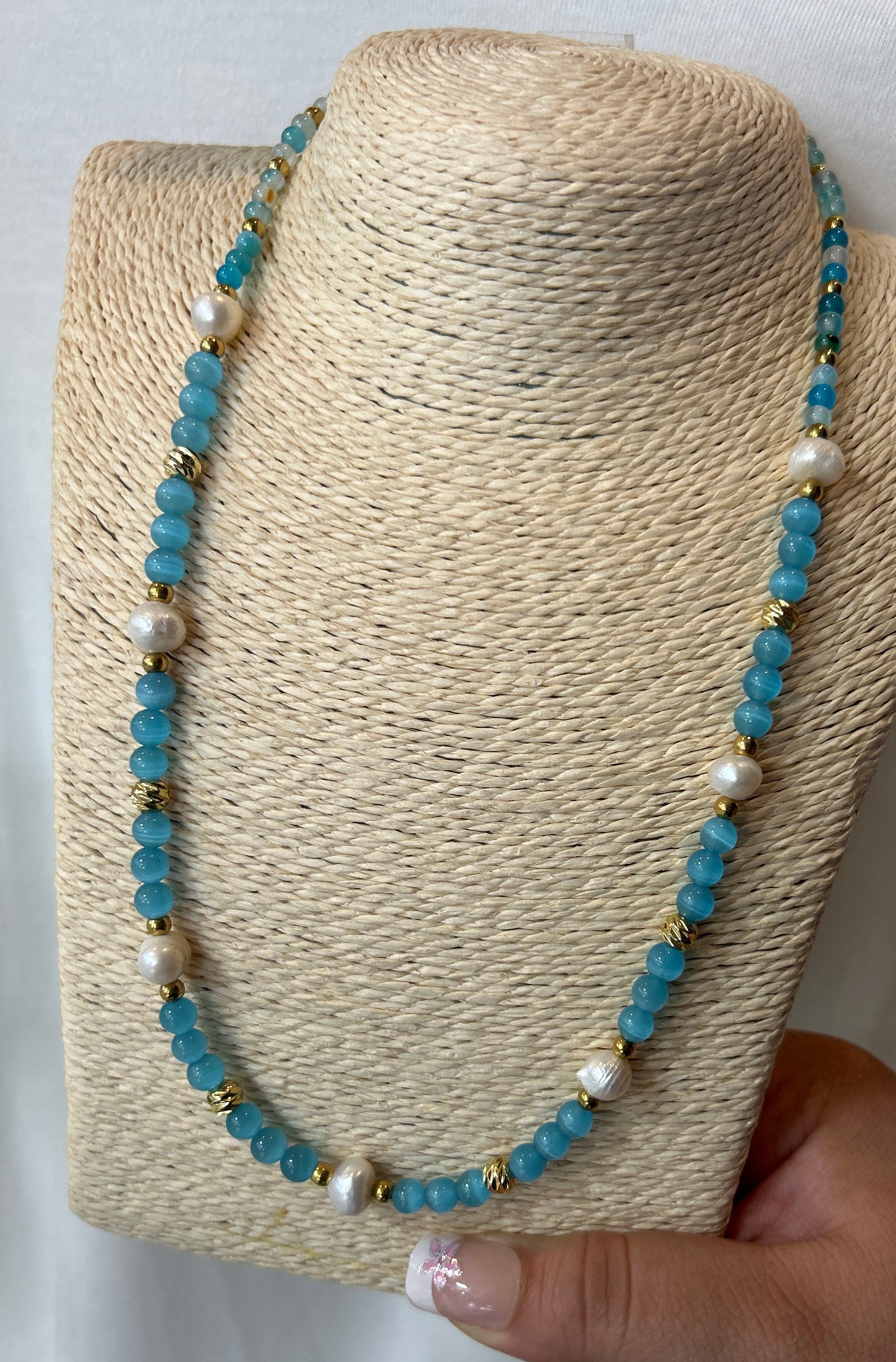 Collar Blue Pearl Essence