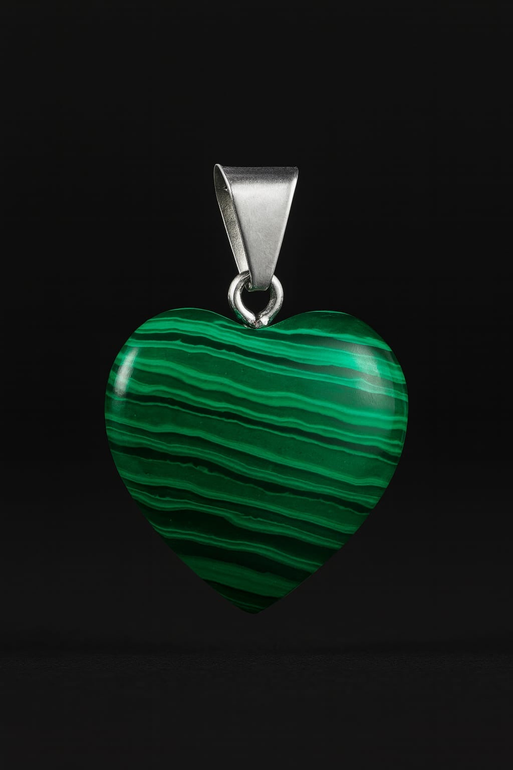 Dije Corazón de Malaquita