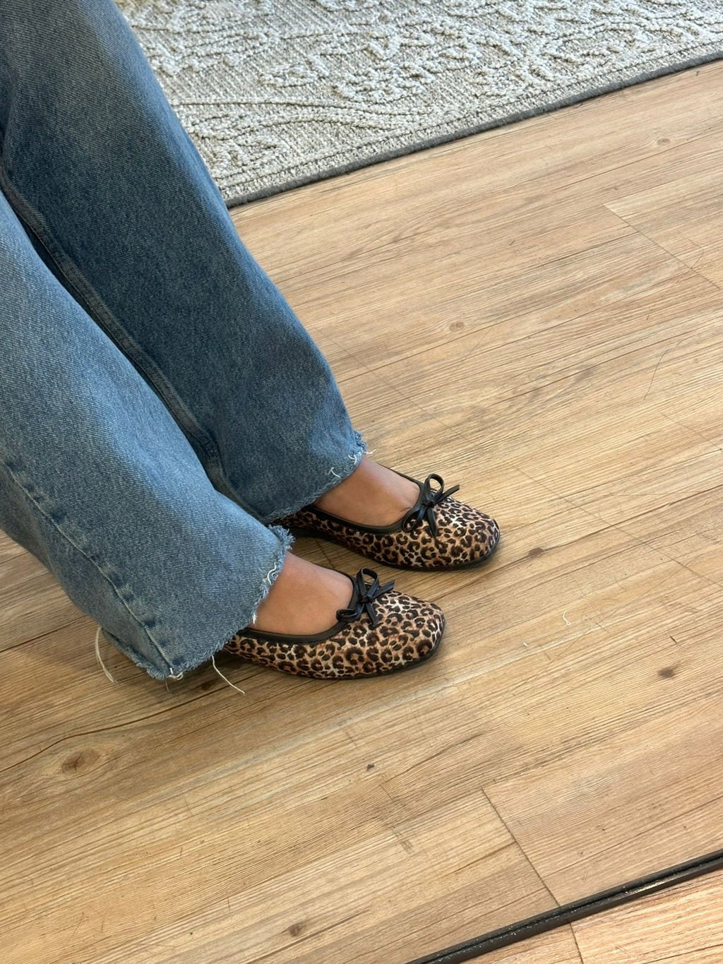 Bailarina Animal Print Punta Cuadrada