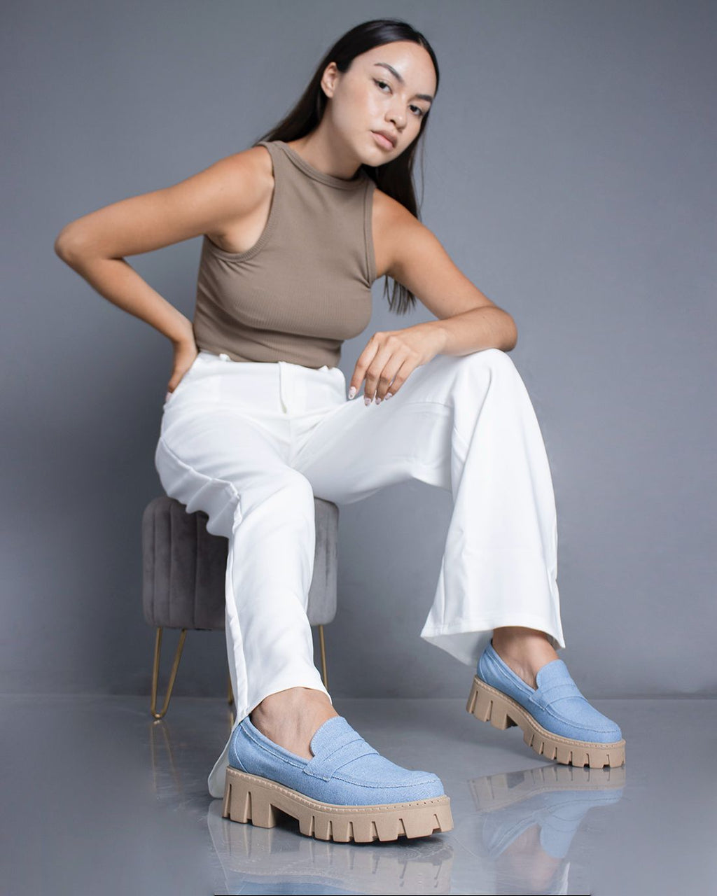 Mocasines Chunky Denim Azul