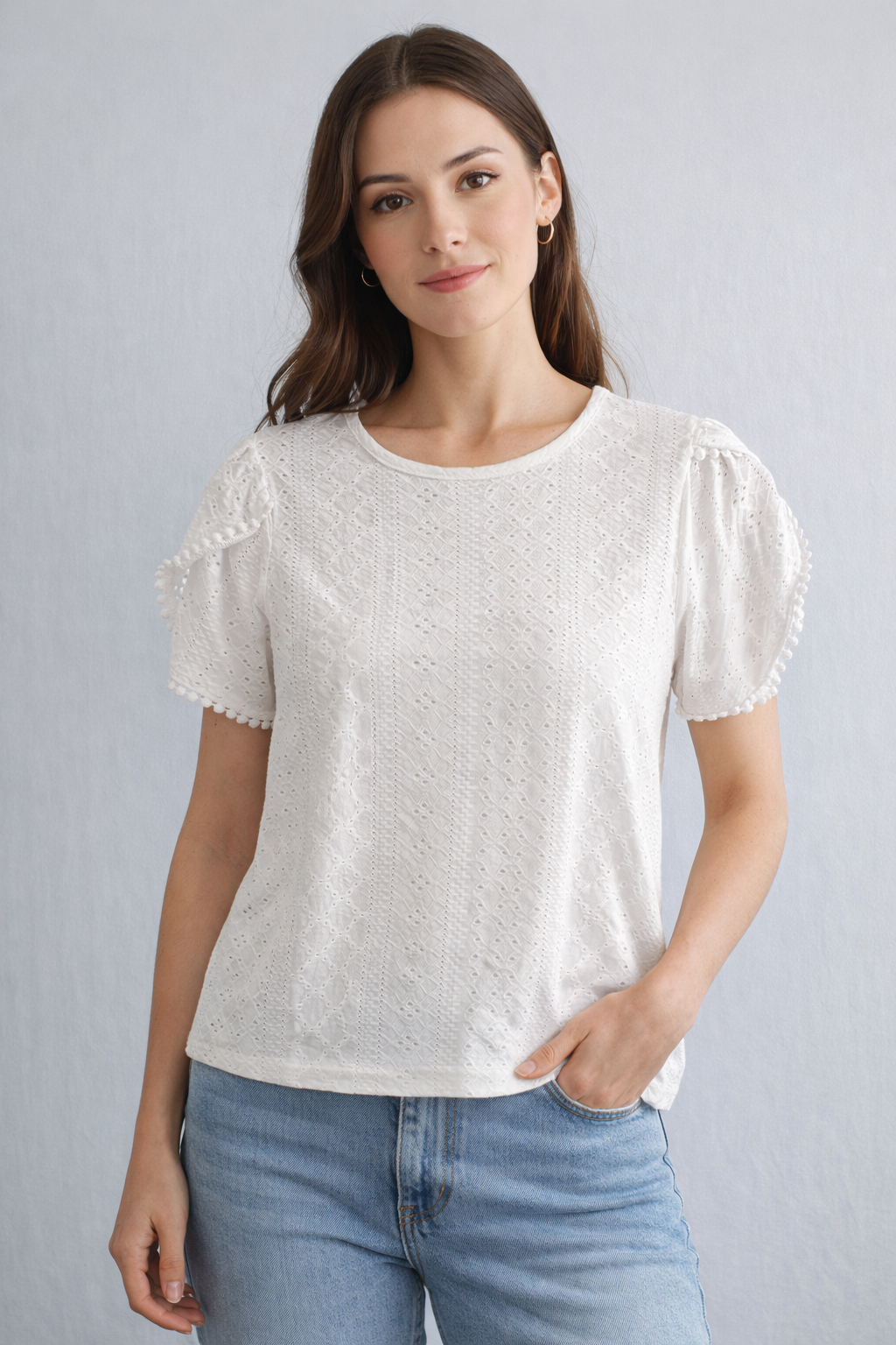 Blusa de Flores Blanca