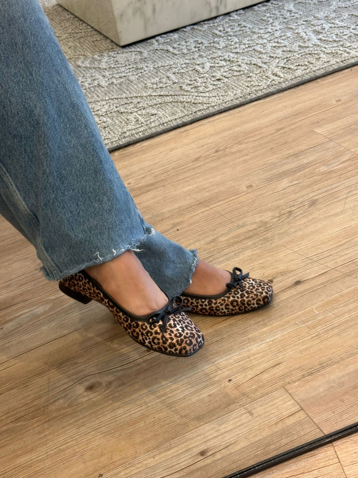 Bailarina Animal Print Punta Cuadrada