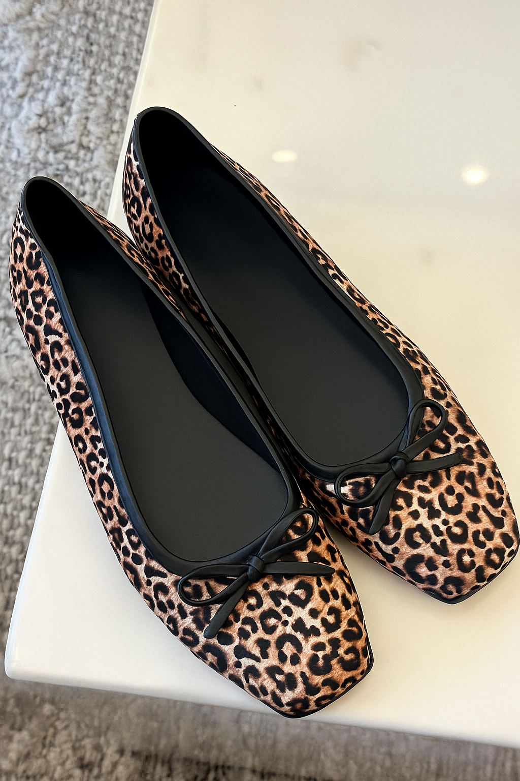 Bailarina Animal Print Punta Cuadrada