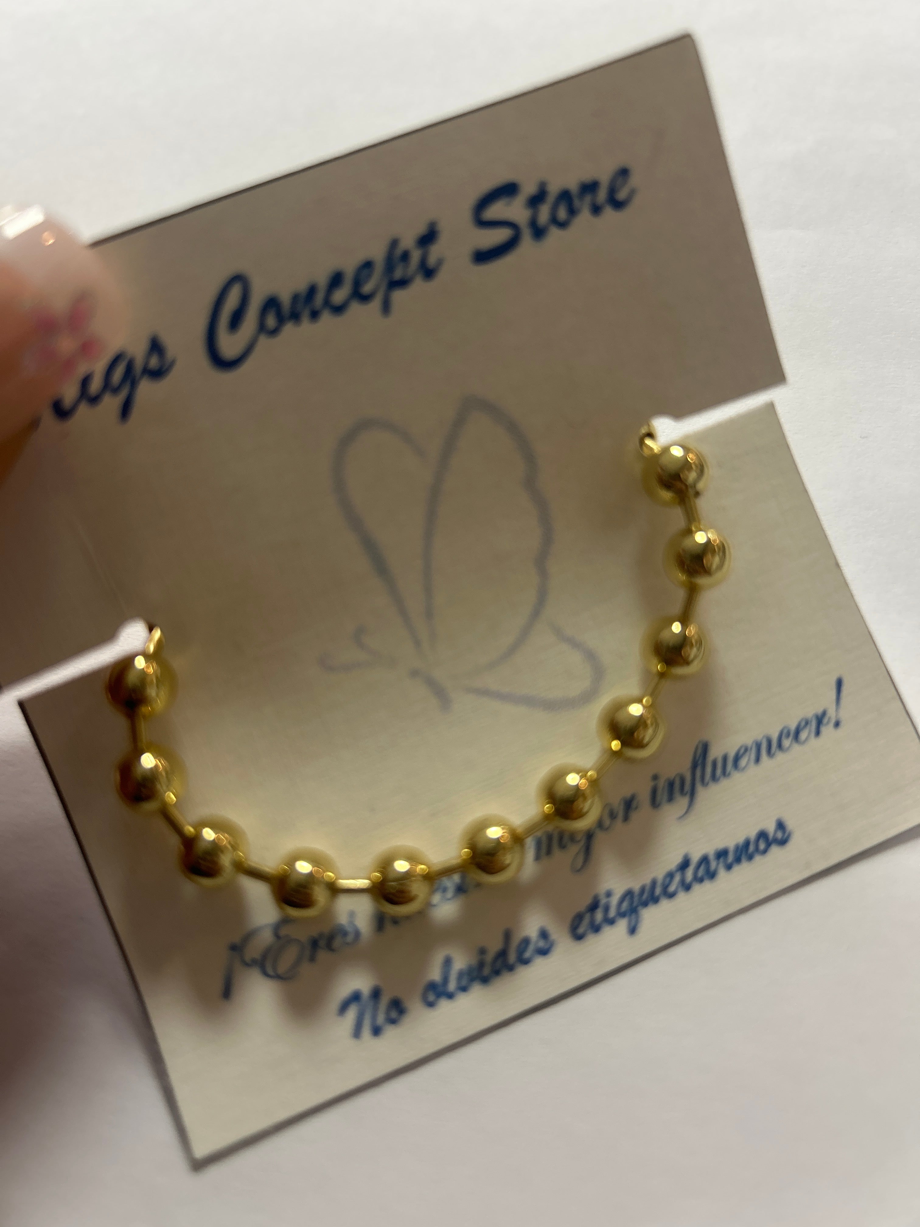 Pulsera Dorada Esferas