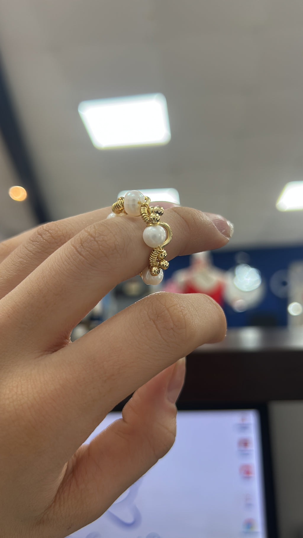 Anillos de perlas cultivadas