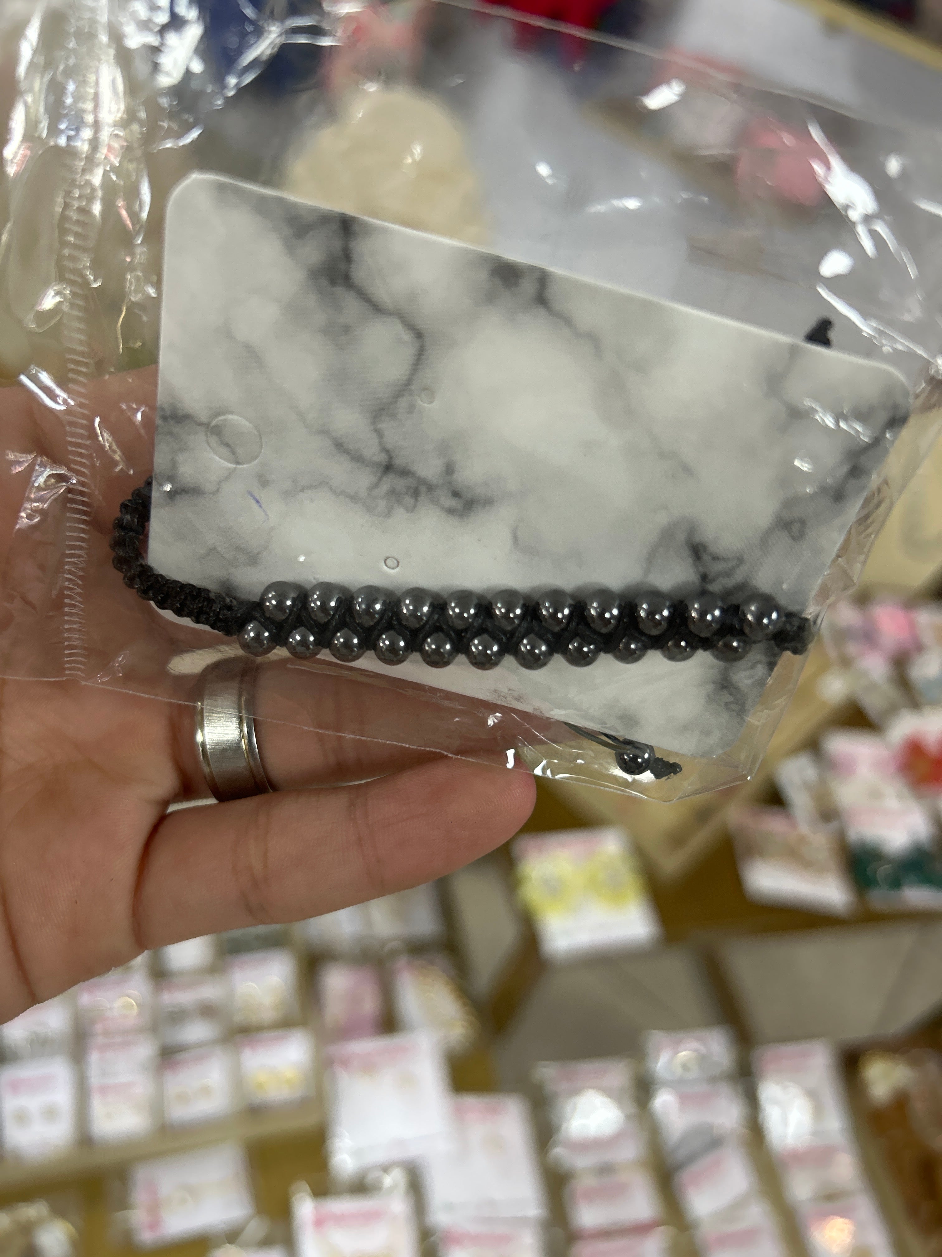 Pulsera trenzada negra