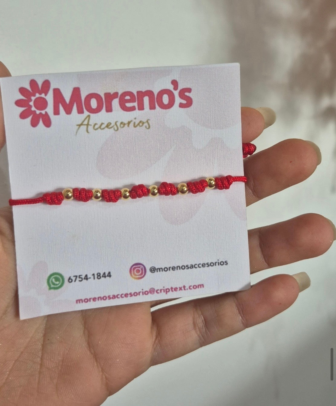 Pulsera Roja Siete nudos