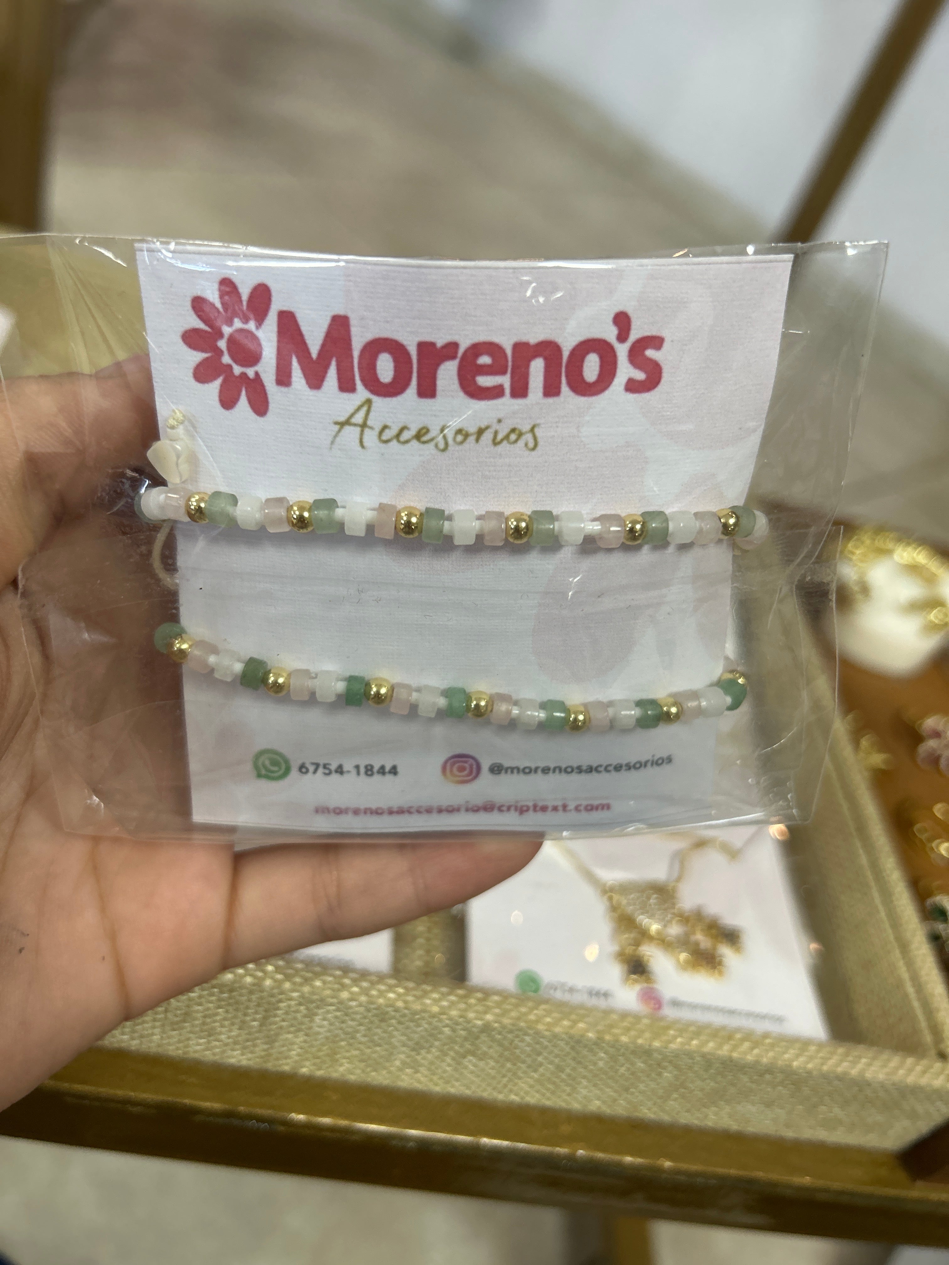 Dúo de pulsera rosada