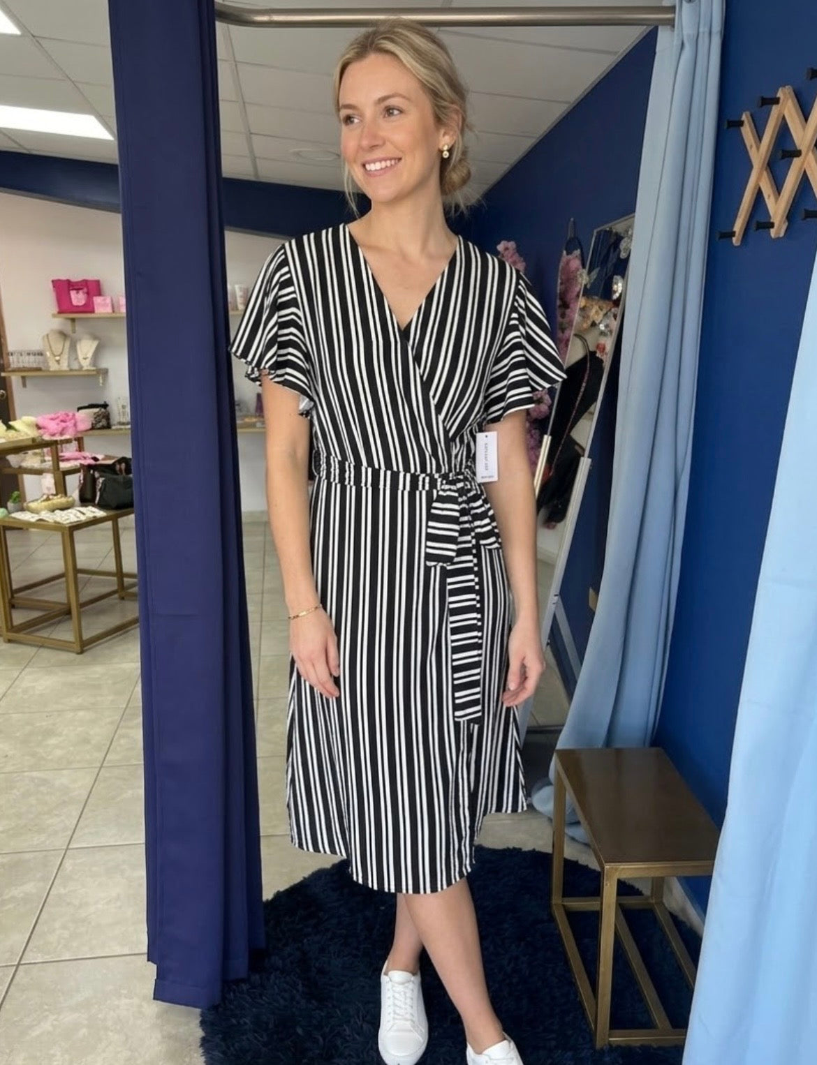 Vestido a Rayas Blanco y Negro