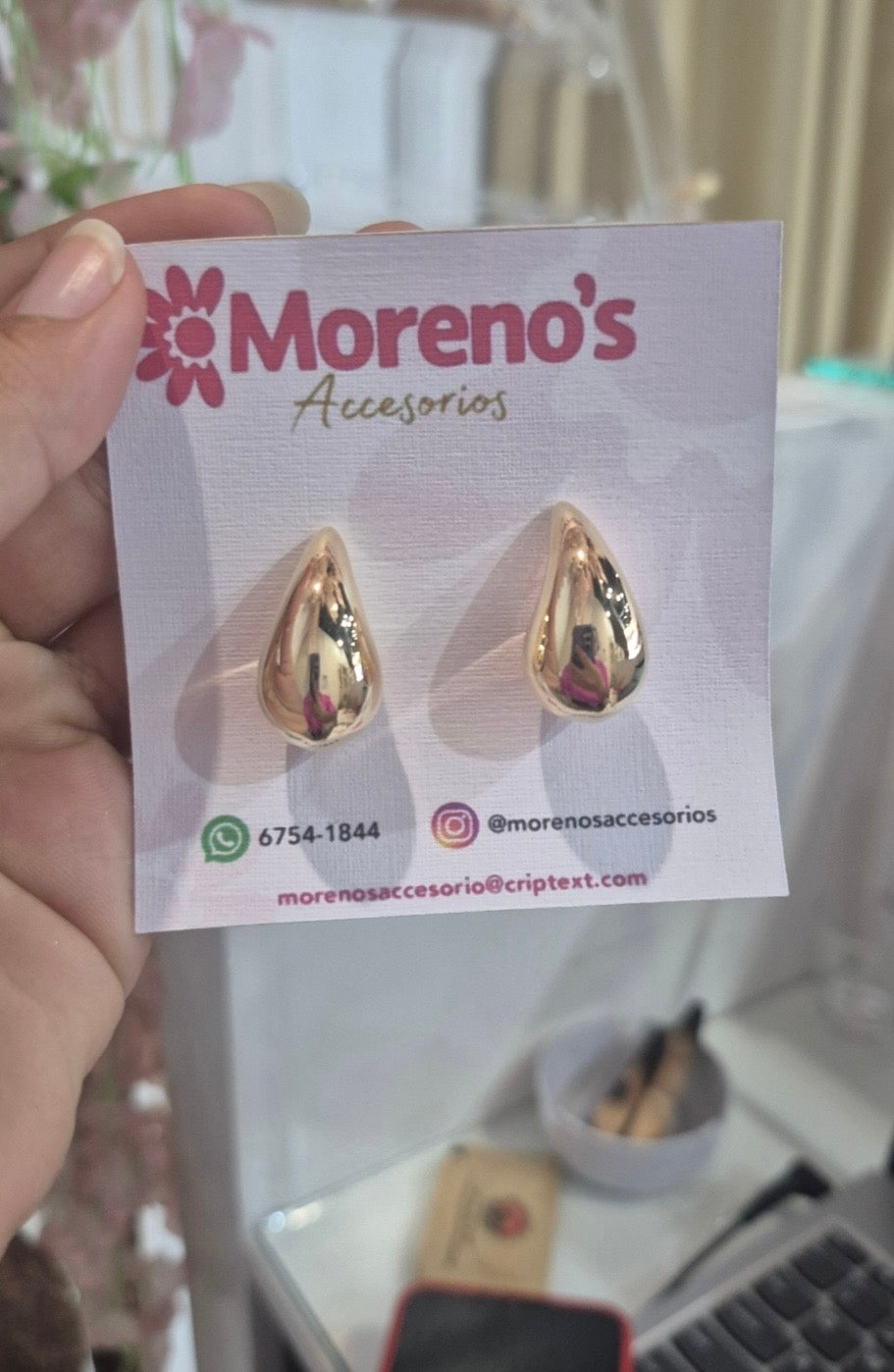 Aretes Gota dorada