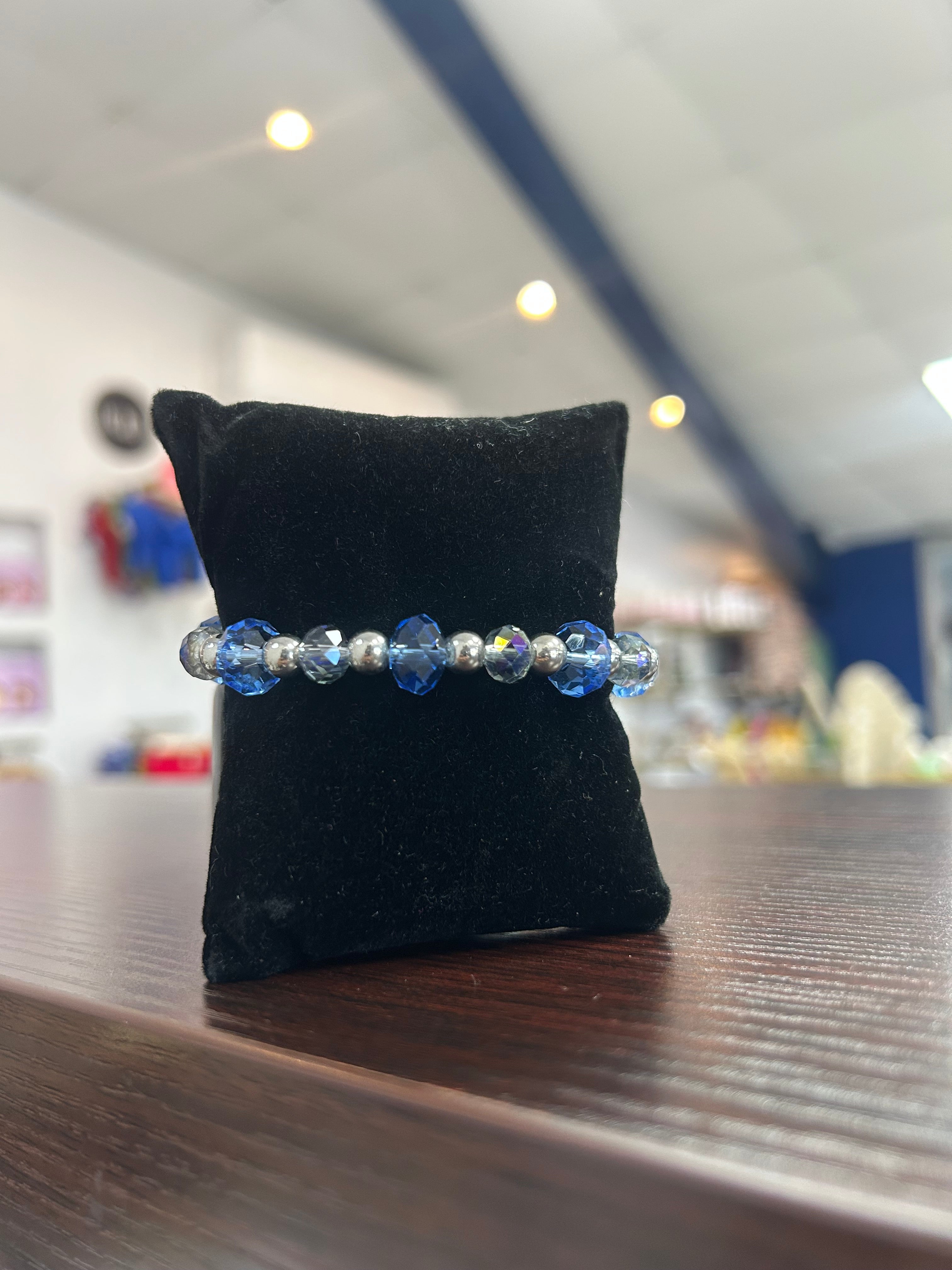 Pulsera de Cristales Azules