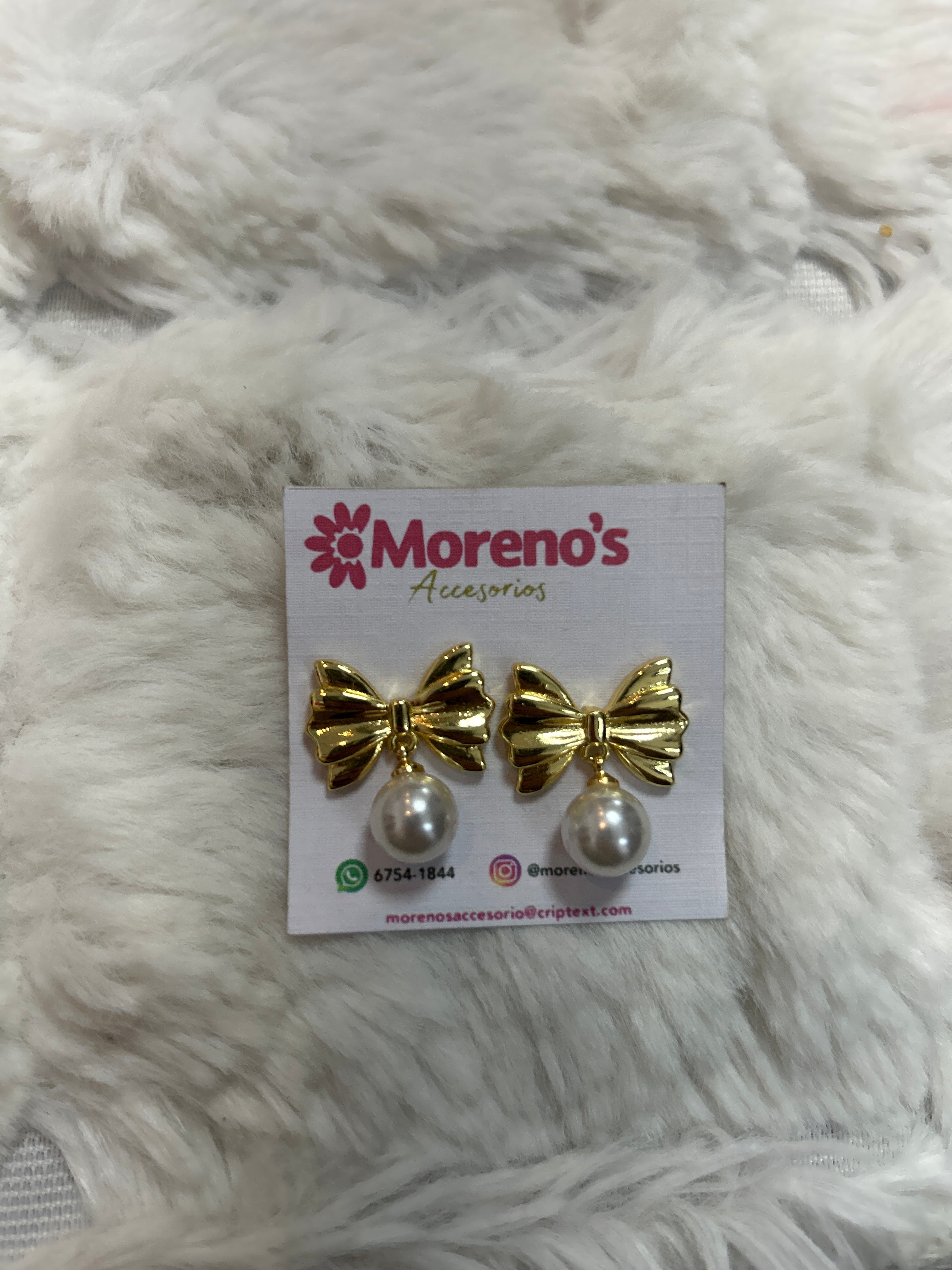 Aretes Lazo con Perla