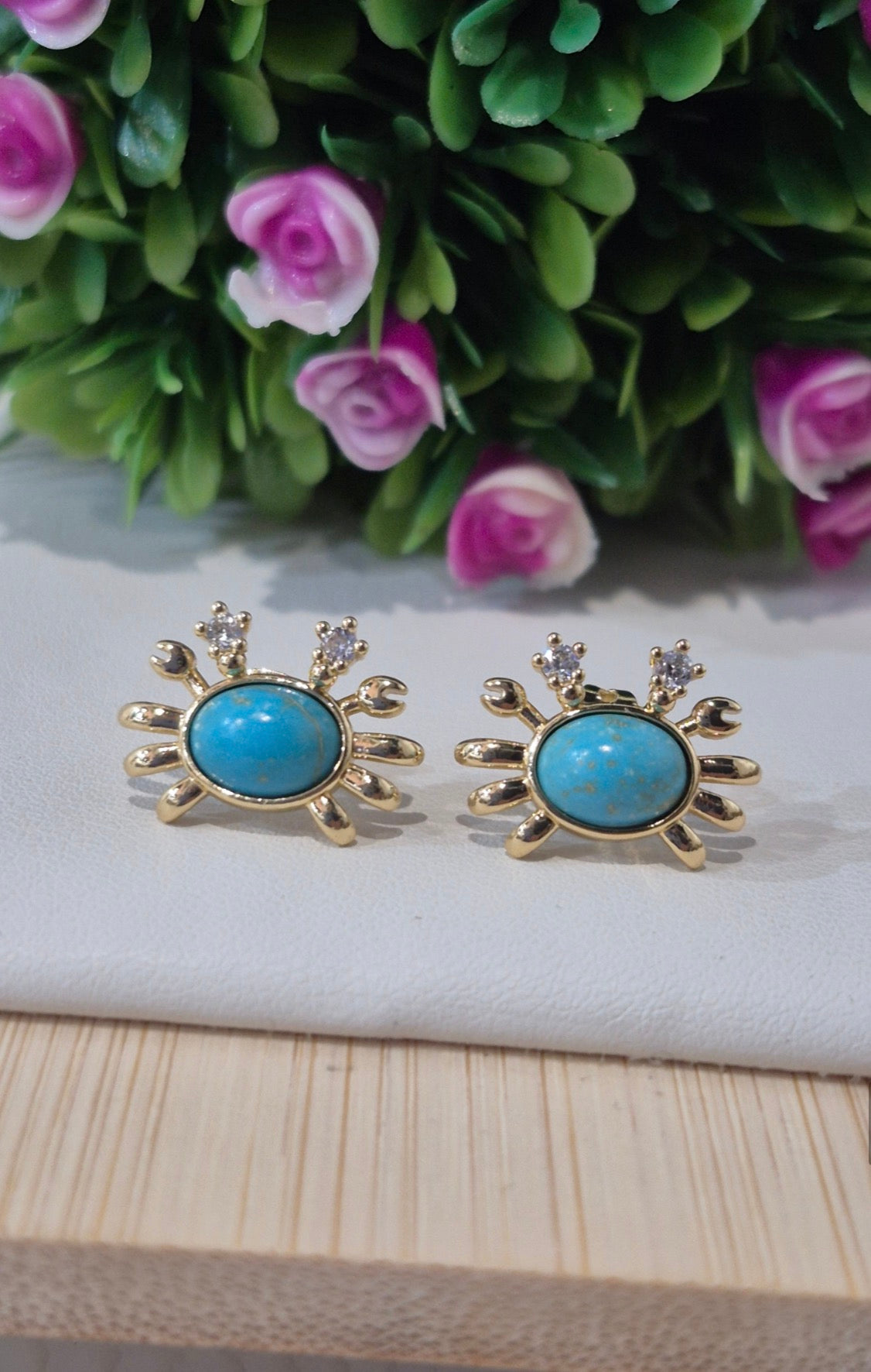 Aretes de Cangrejo Celeste