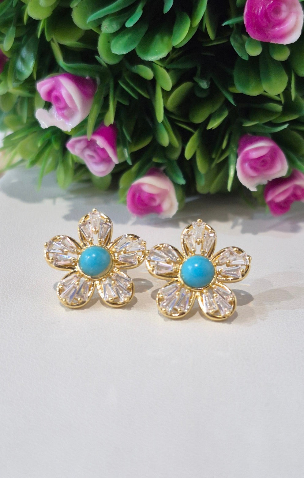 Aretes de Flor Celeste