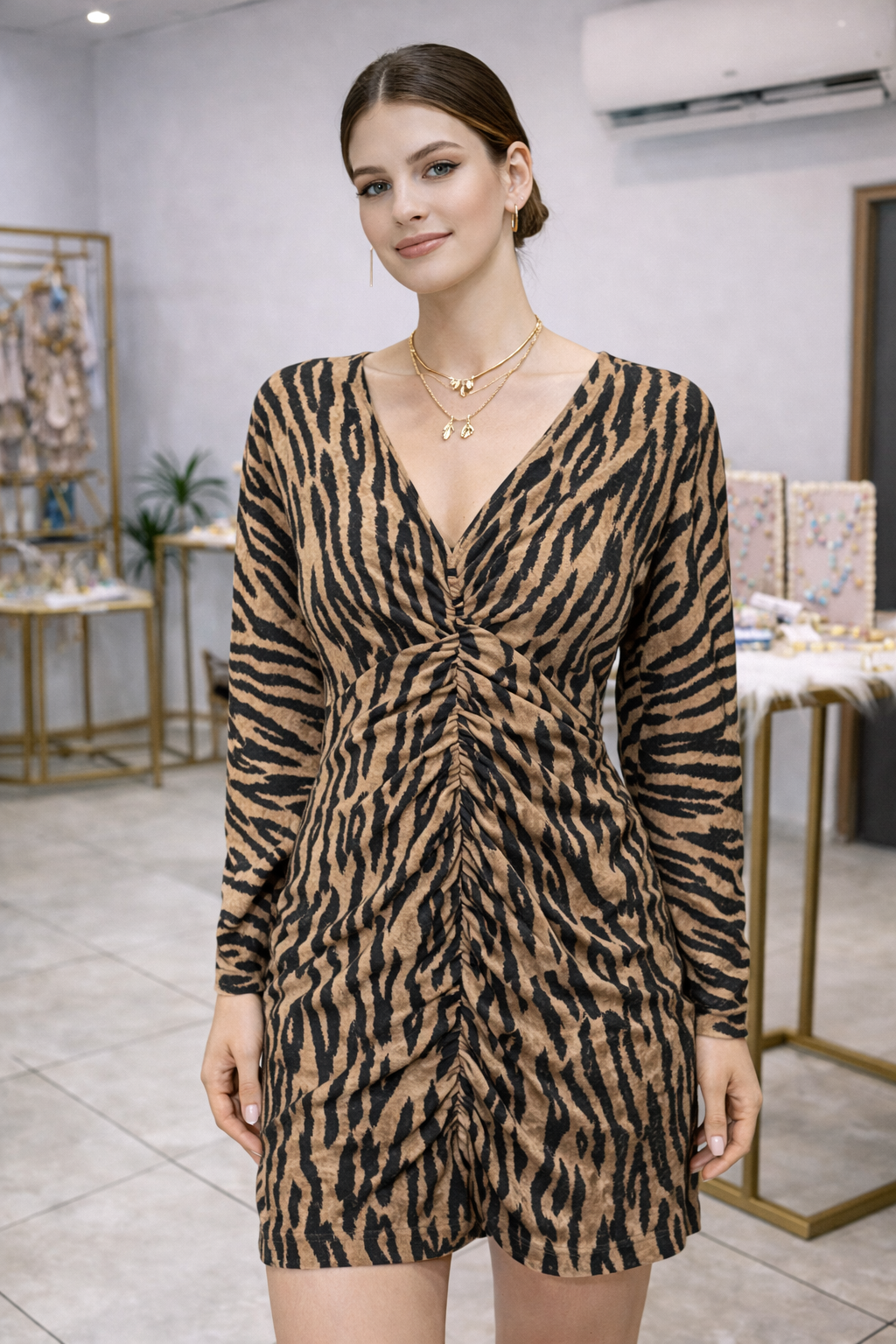 Vestido Animal Print Safari Chic