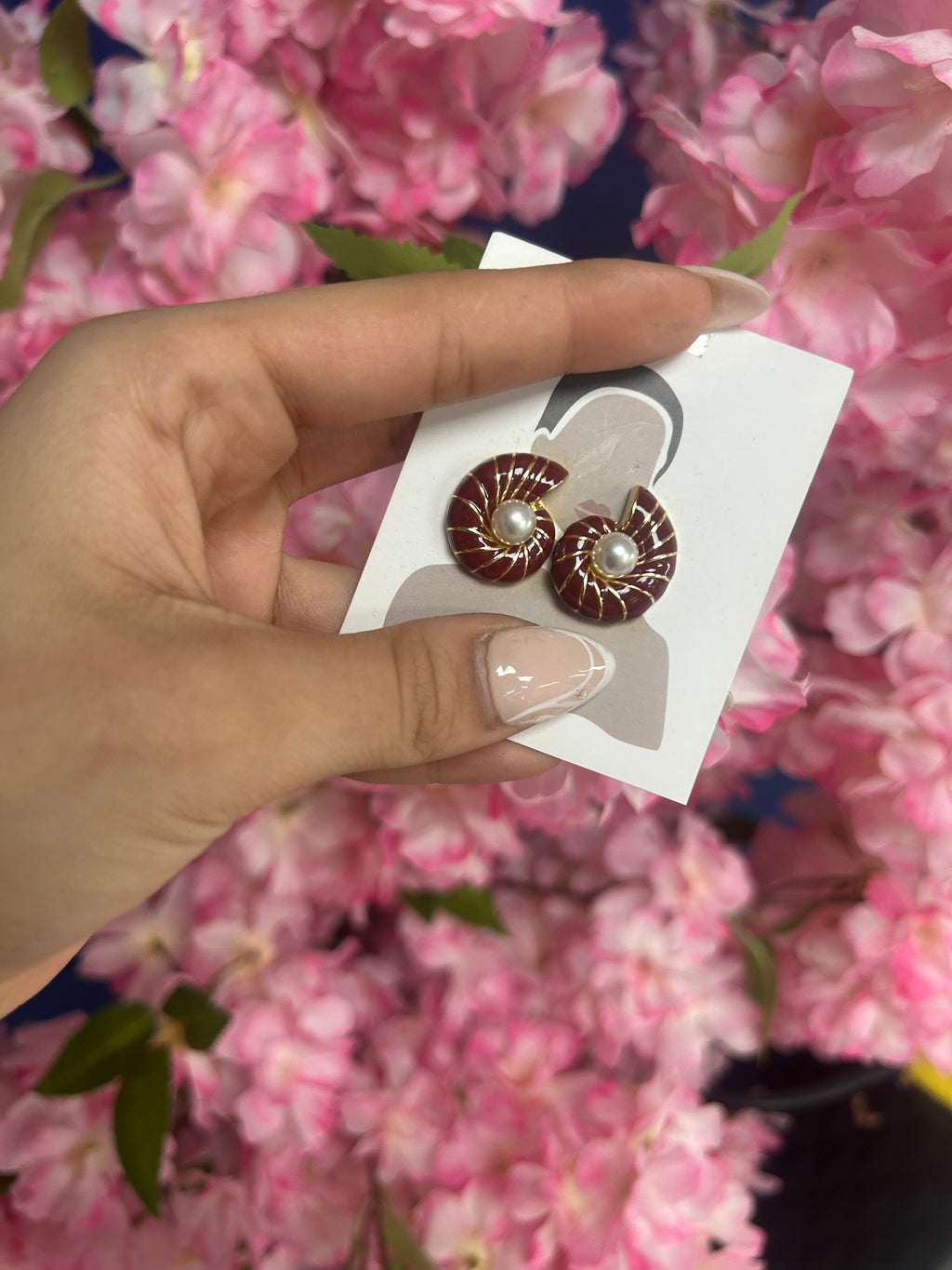Aretes de Concha con Perla