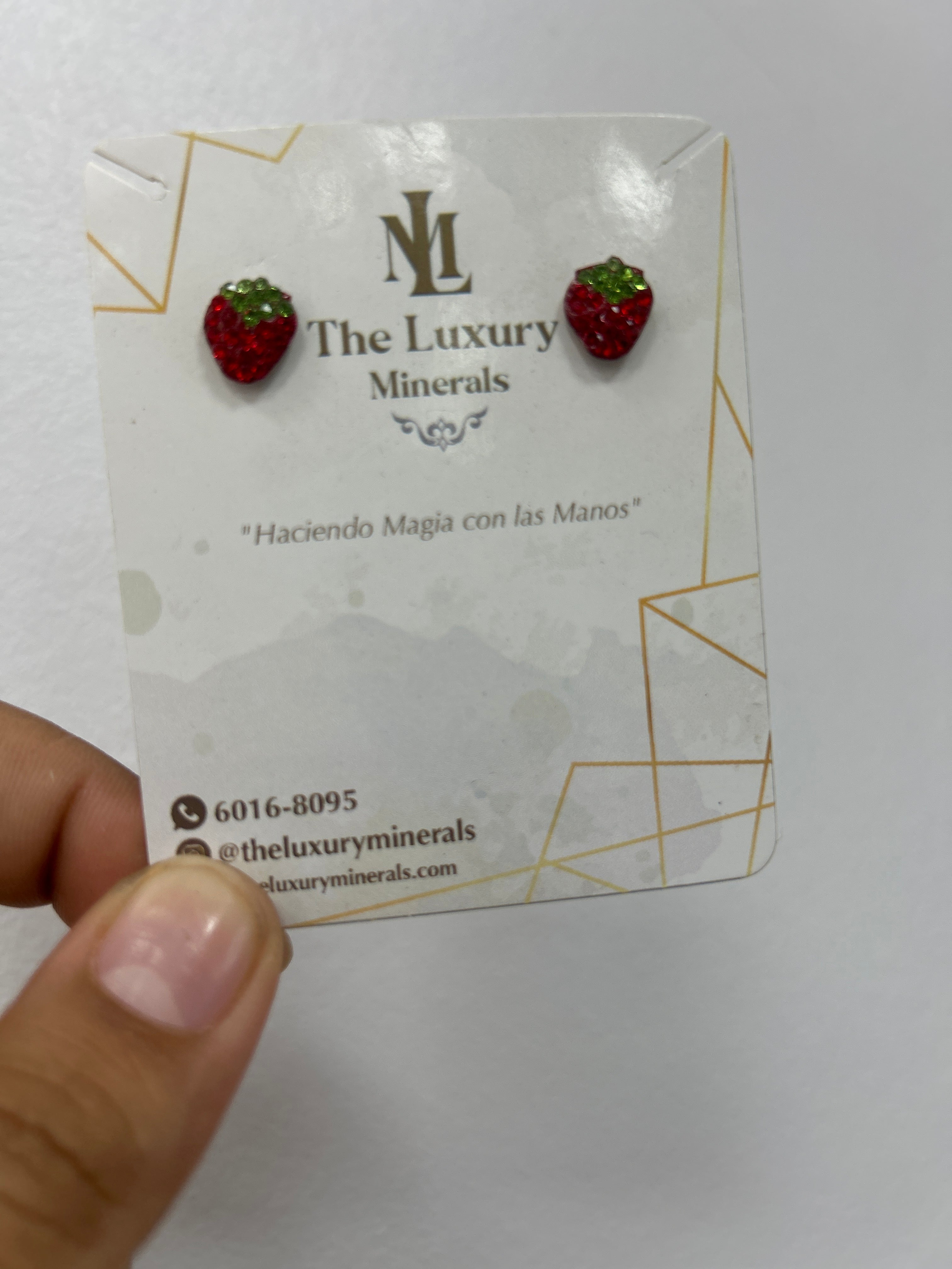 Aretes Fresa Brillante