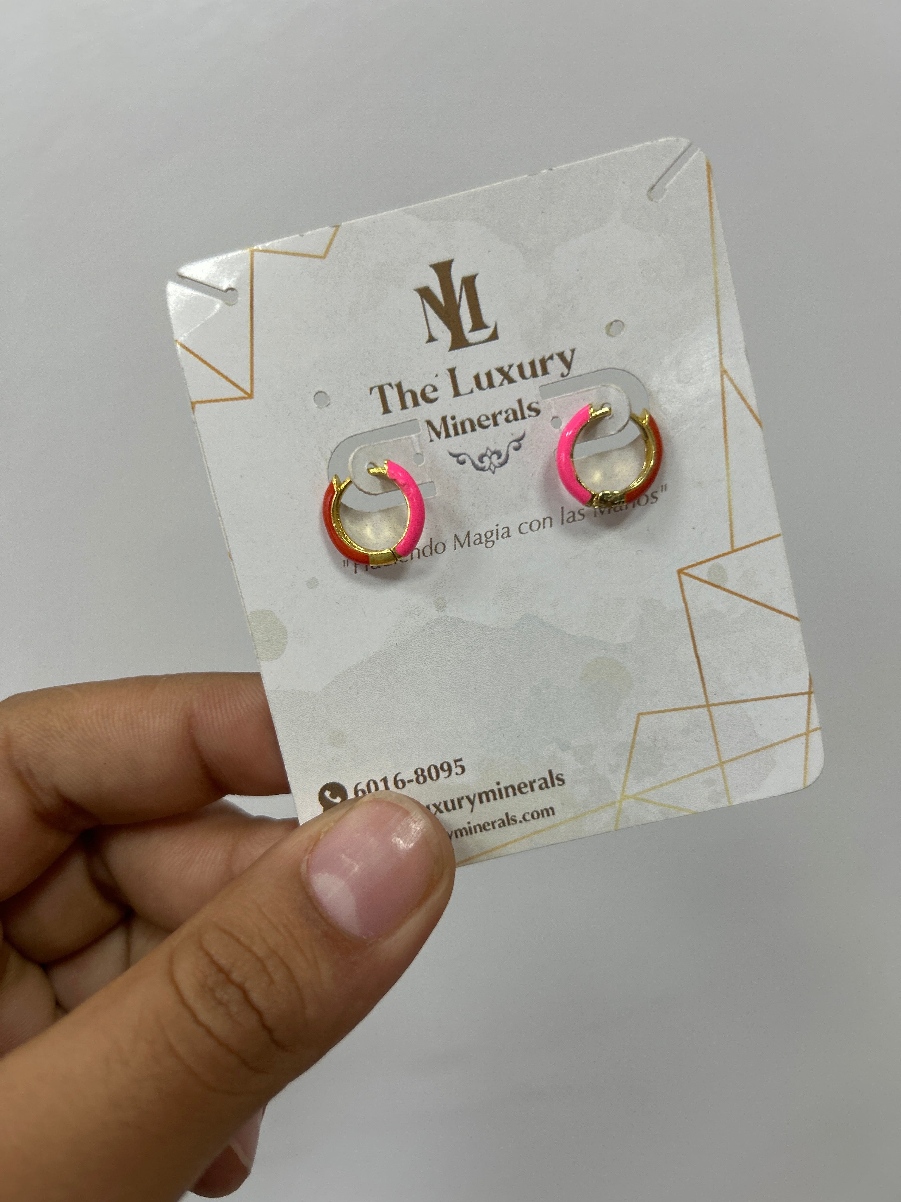 Mini Hoop Fucsia Glow